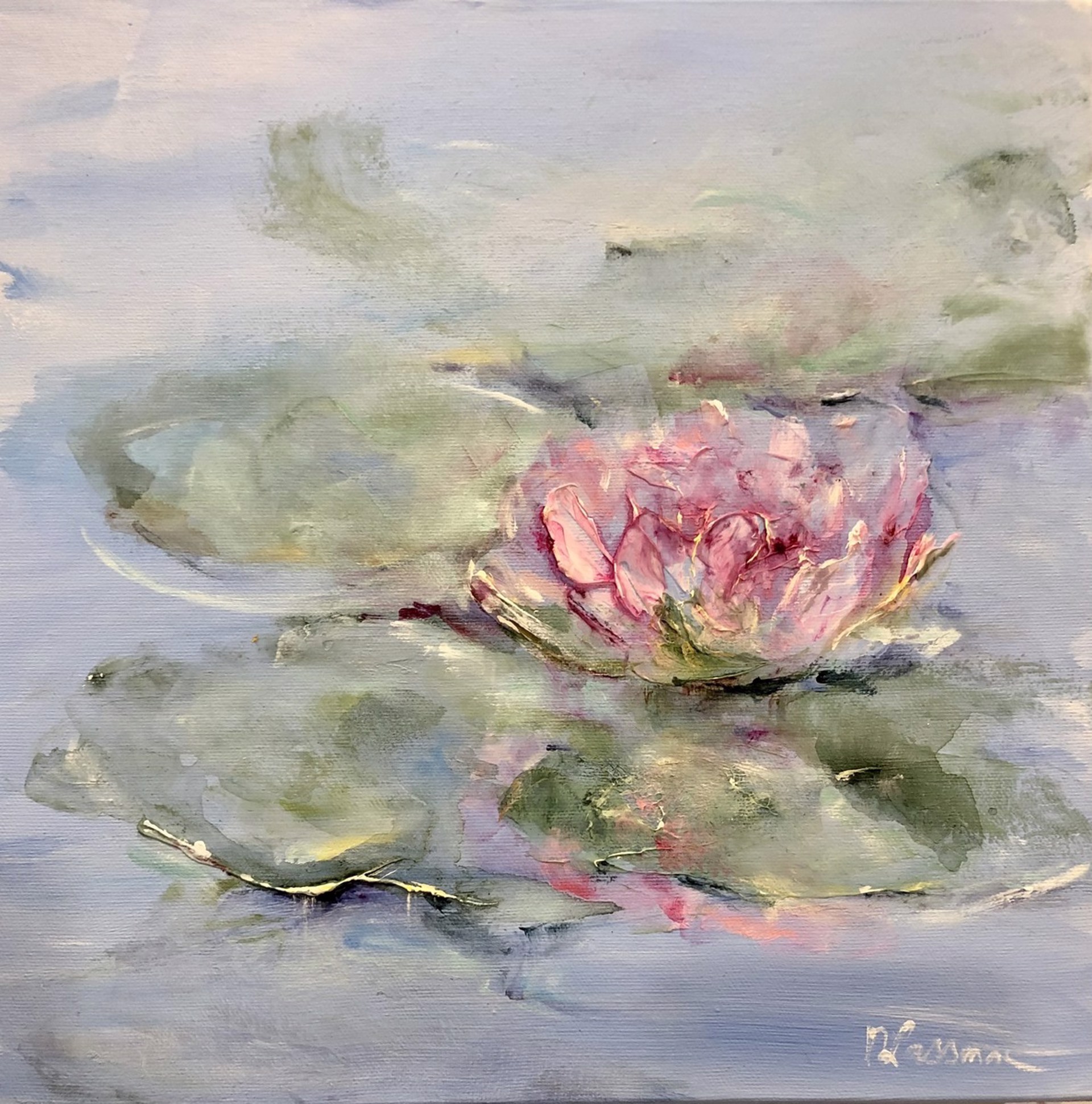 Lavender Waterlily In the Pond by Nadia Lassman