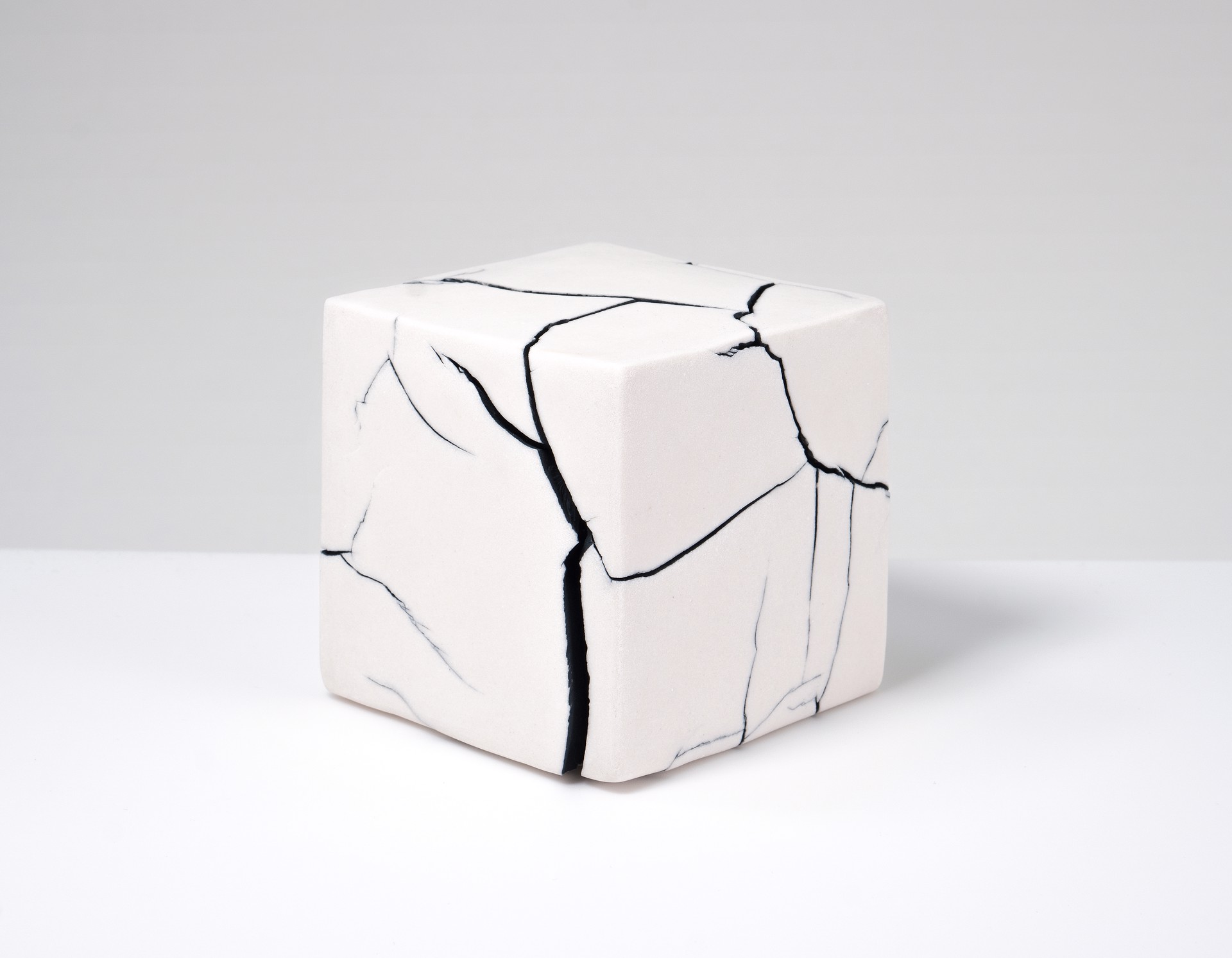 White Porcelain Cube by Liza Riddle