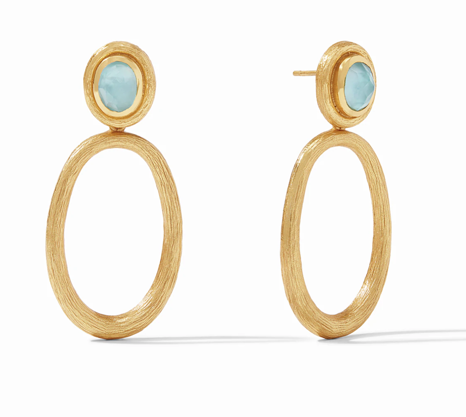 Simone Statement Earring - Iridescent Bahamian Blue by Julie Vos