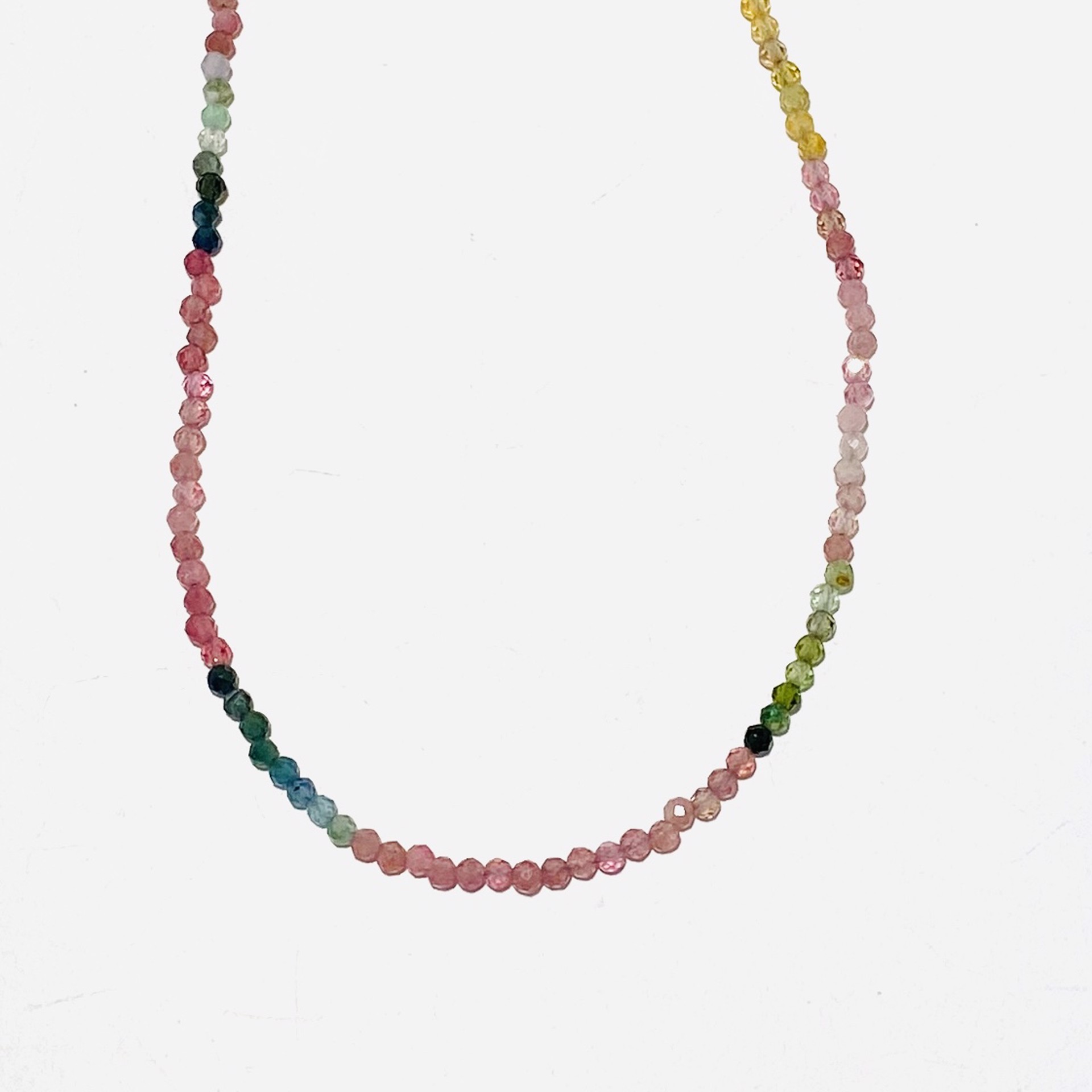 Faceted Multi Color Tourmaline Strand Necklace NT22-249 by Nance Trueworthy