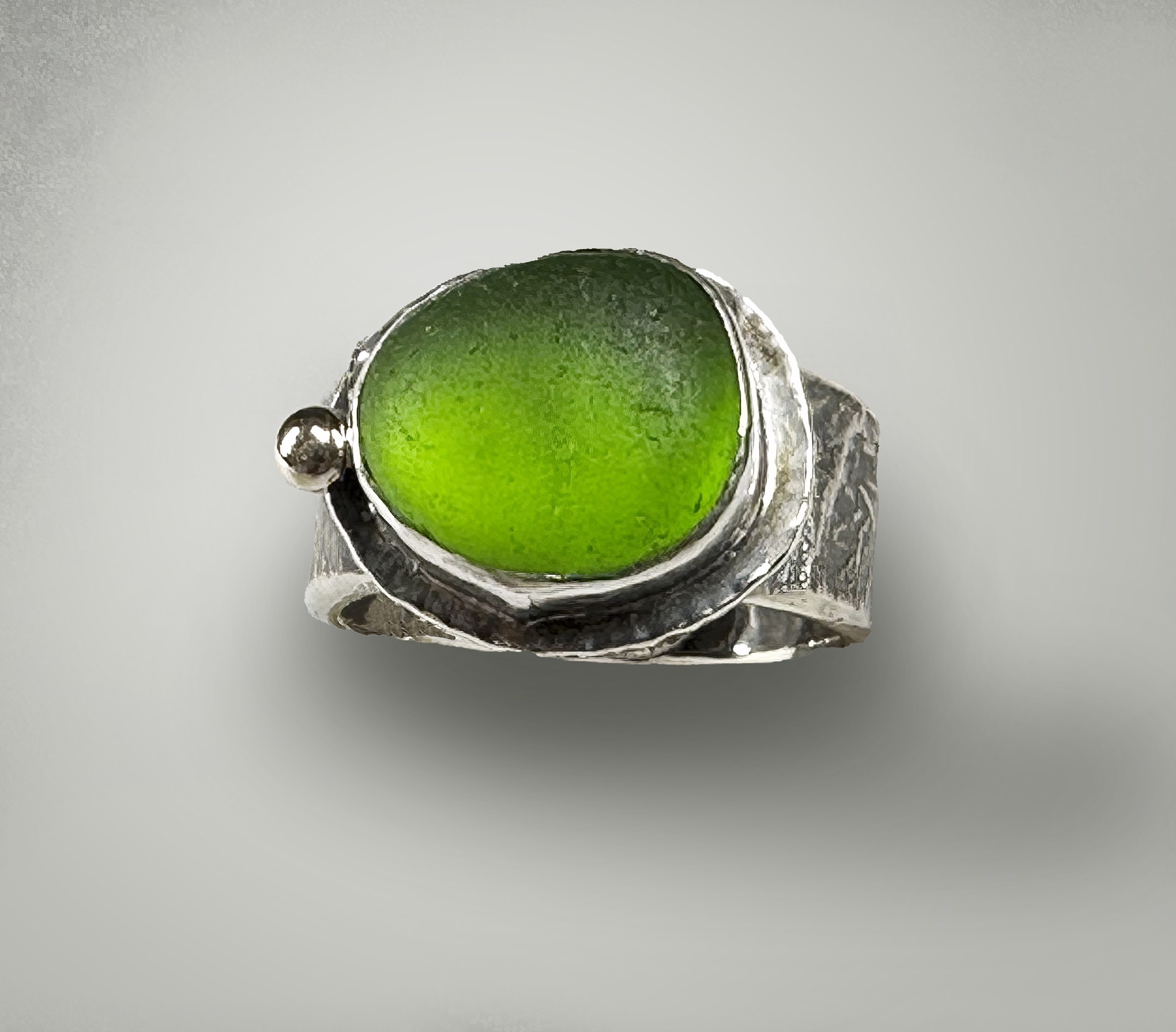 Undersea Green, English Seaglass Ring by Judith Altruda