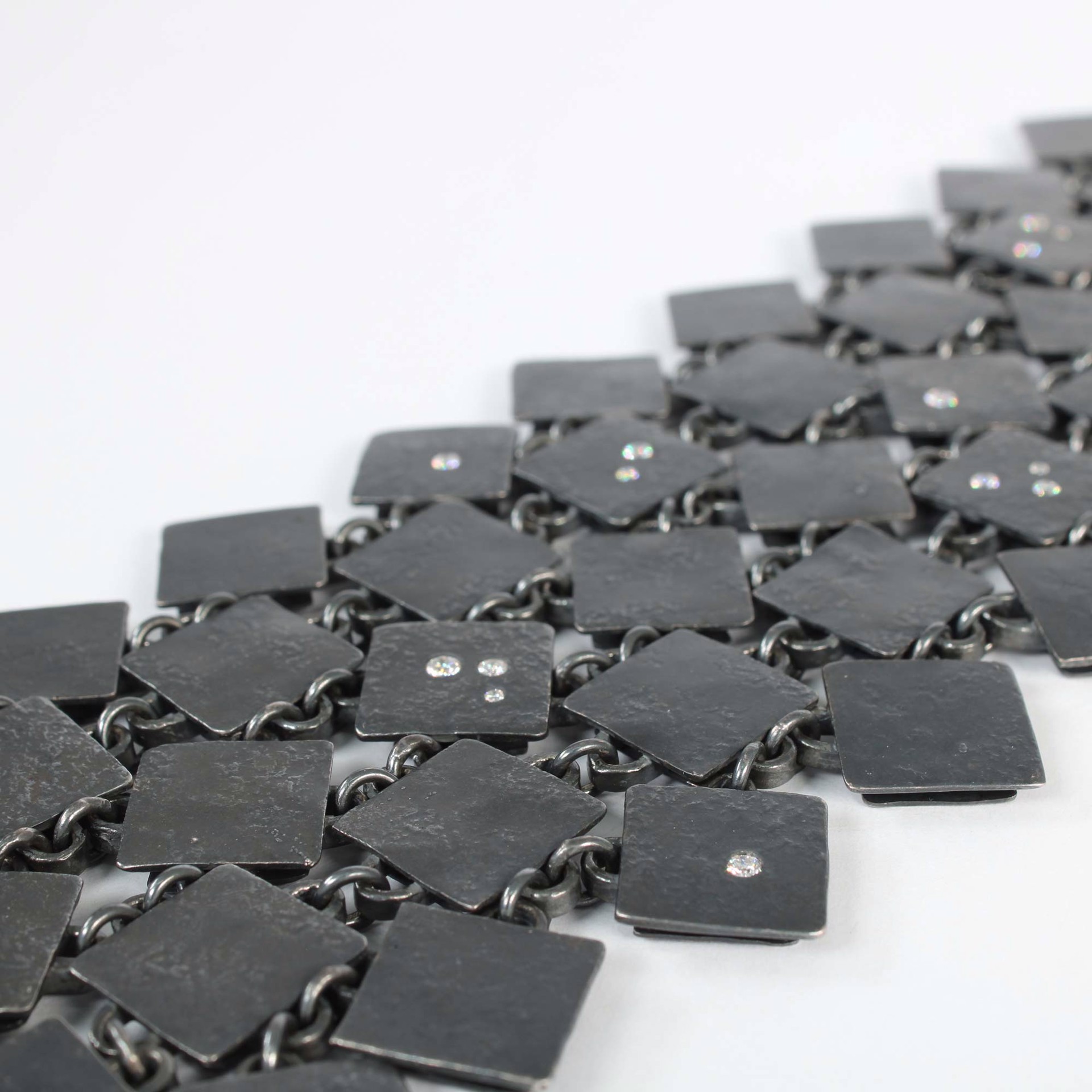 Black & Diamond Five Links Bracelet by Biba Schutz