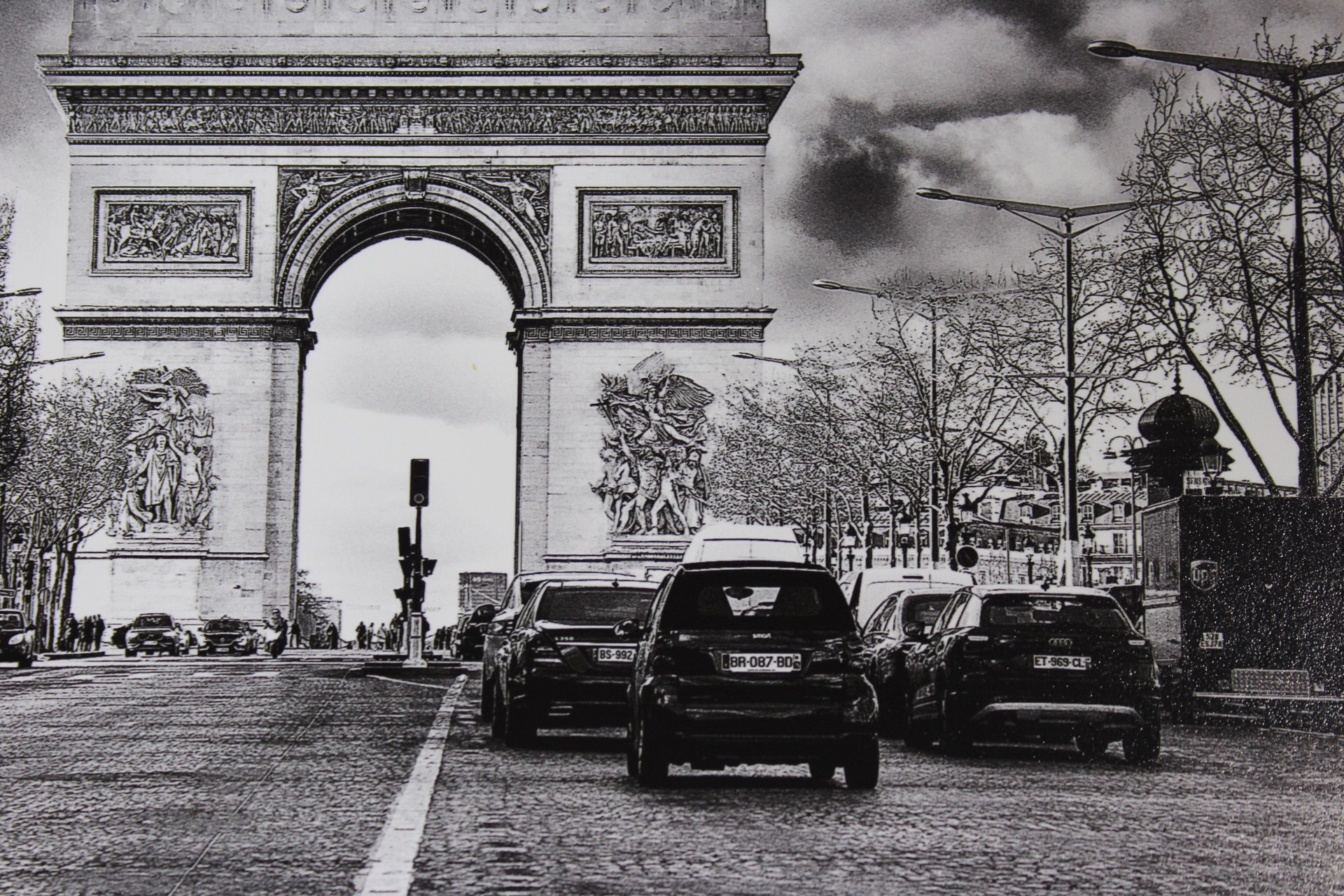Line to the Arc, Paris (open edition)(unframed) by James Hayman