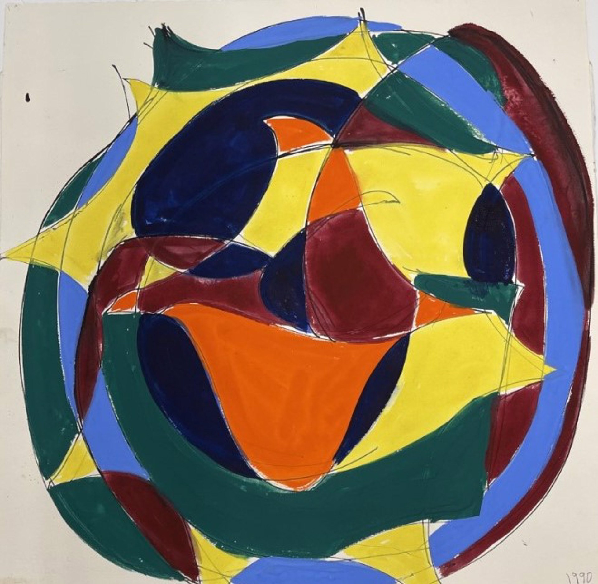 Study for Polychrome Steel Wall Relief by David Hayes (1931 - 2013)