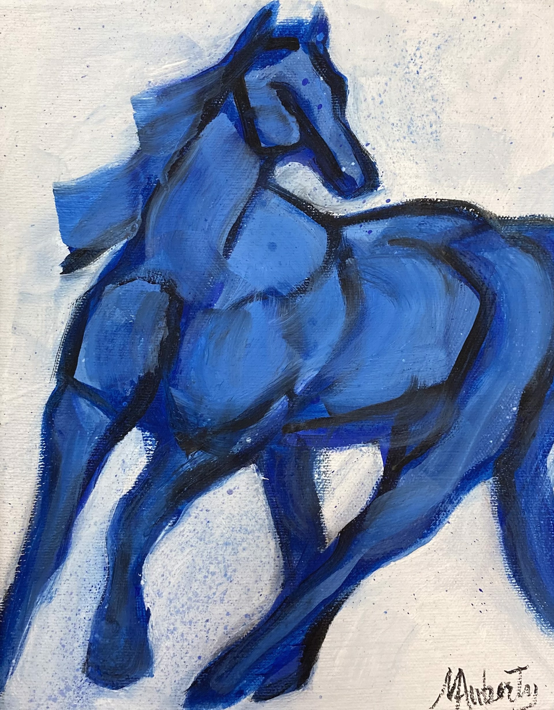 Blue Horse Study #14 by Melissa Auberty