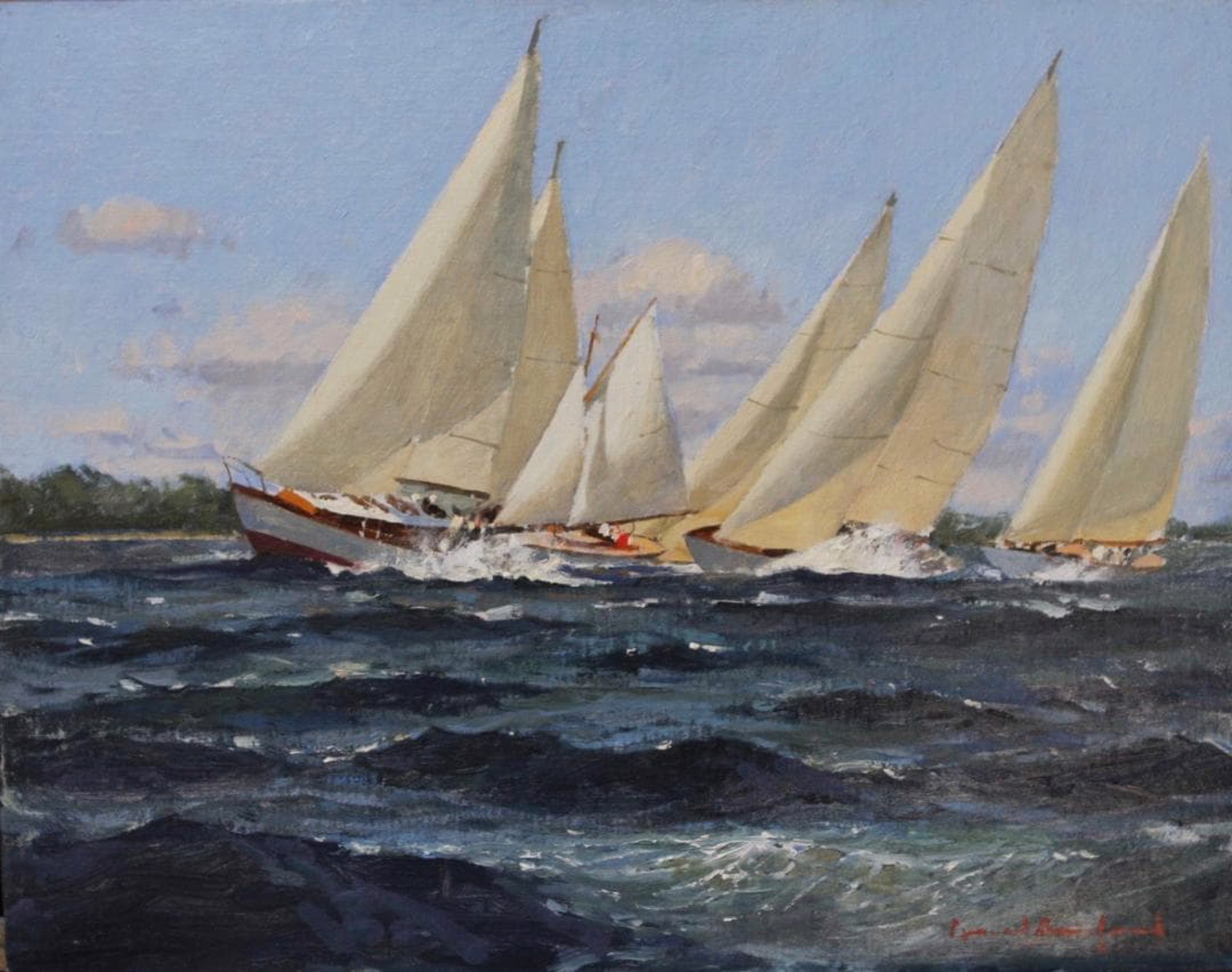 The Start of the Classic Yacht Regatta by David Bareford