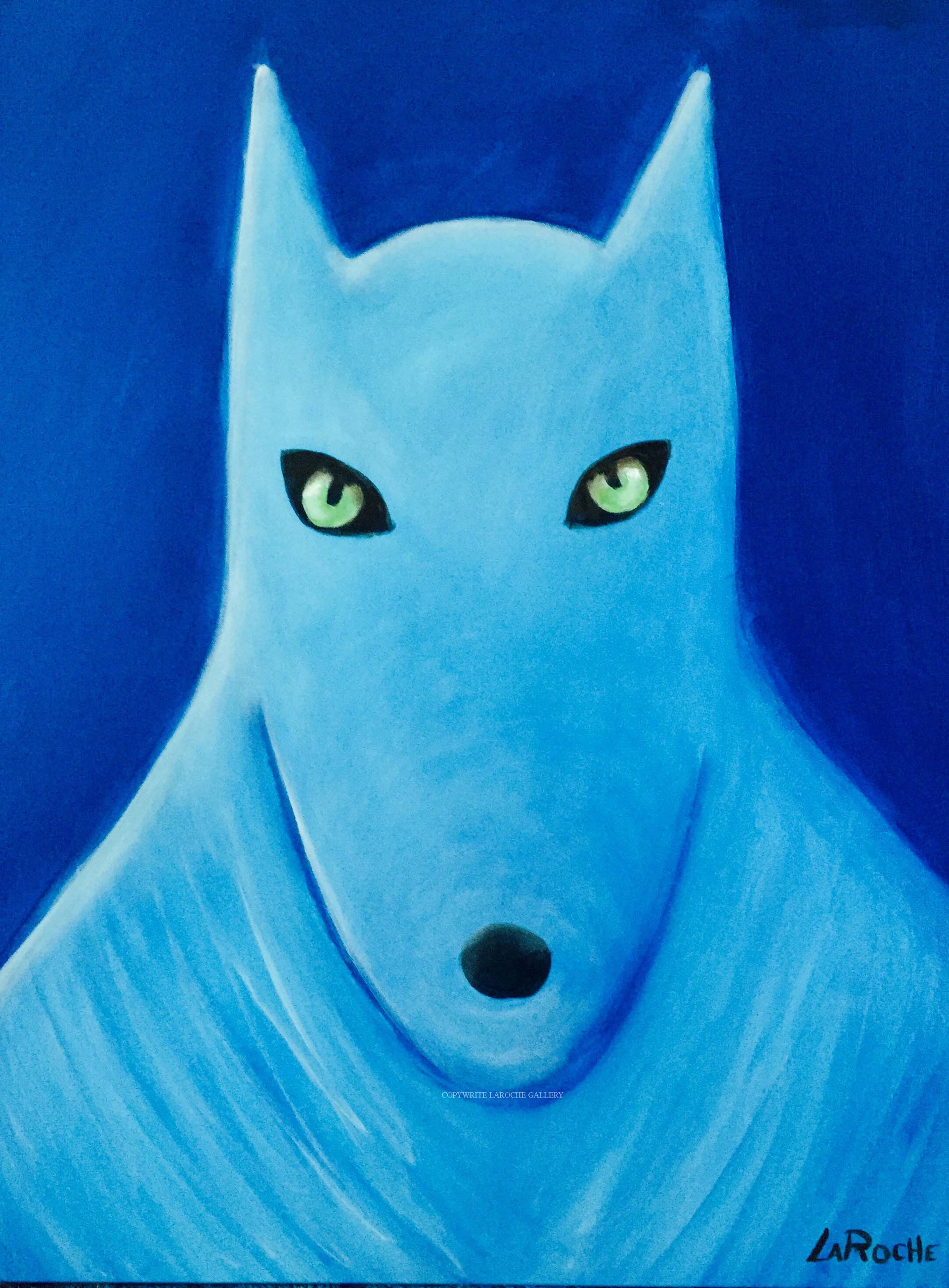 SINGLE ARCTIC WOLF by Carole LaRoche