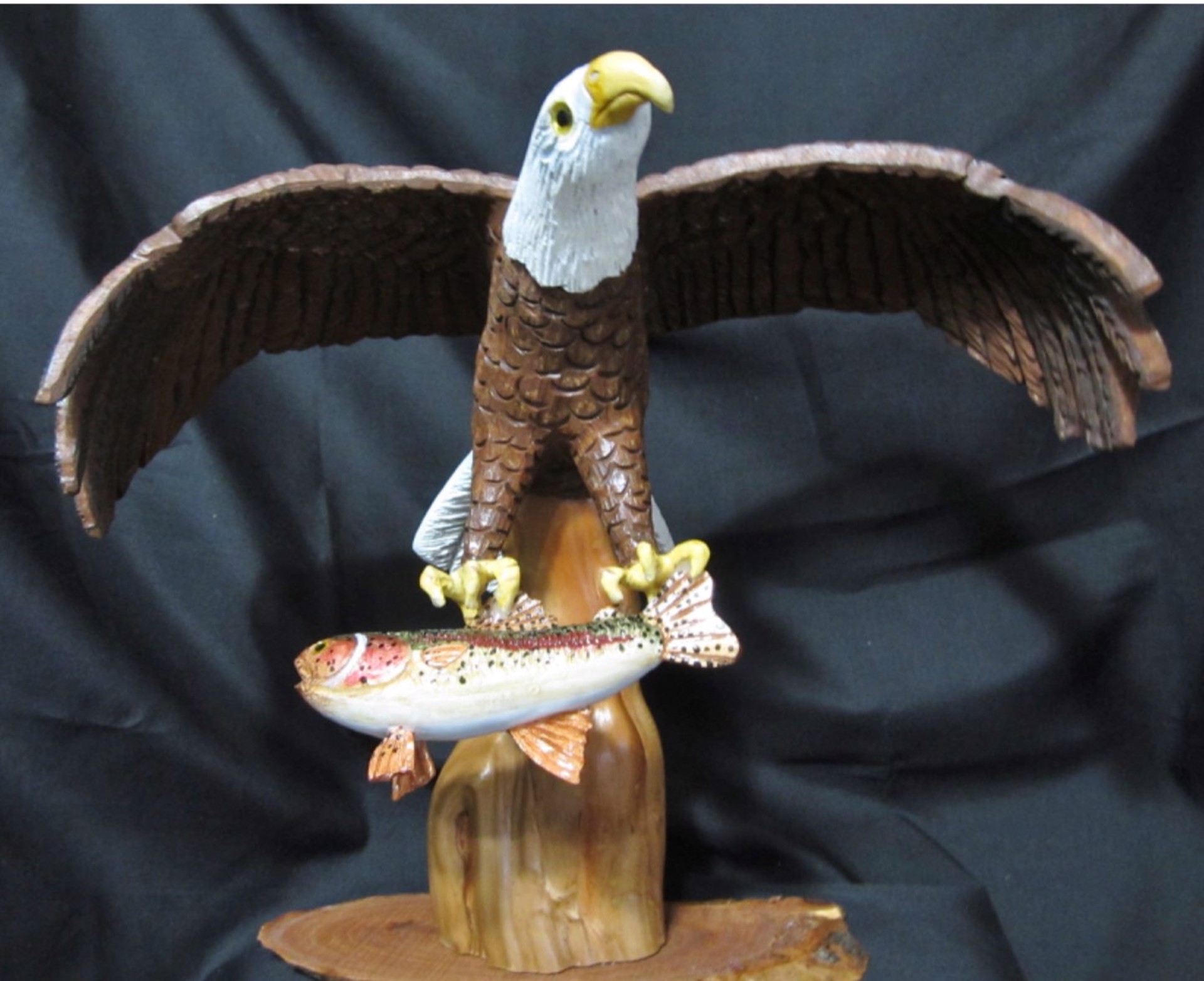 Eagle With trout by Marsha Reeves