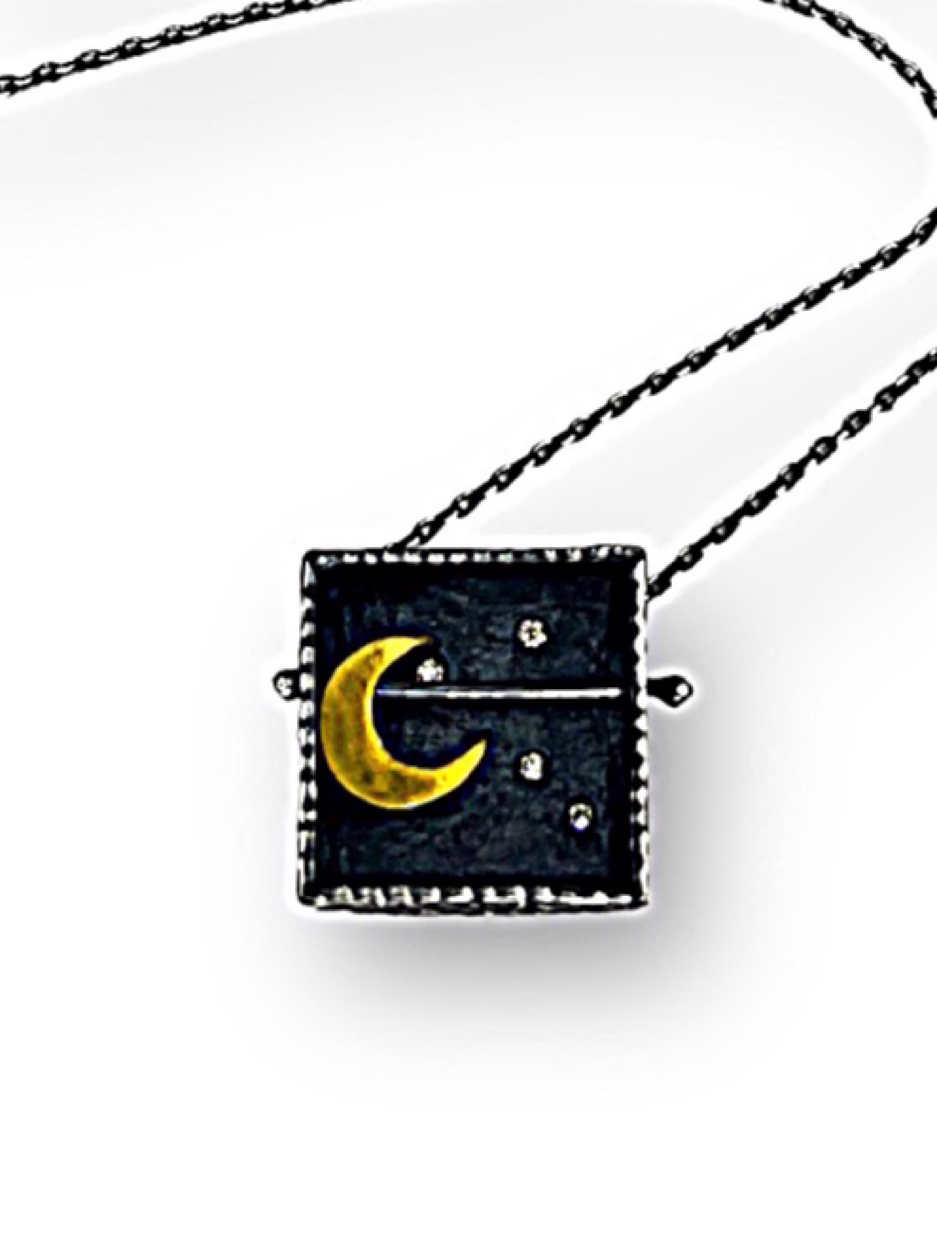 Sliding Moon & Stars Necklace by Terry Williams Brau