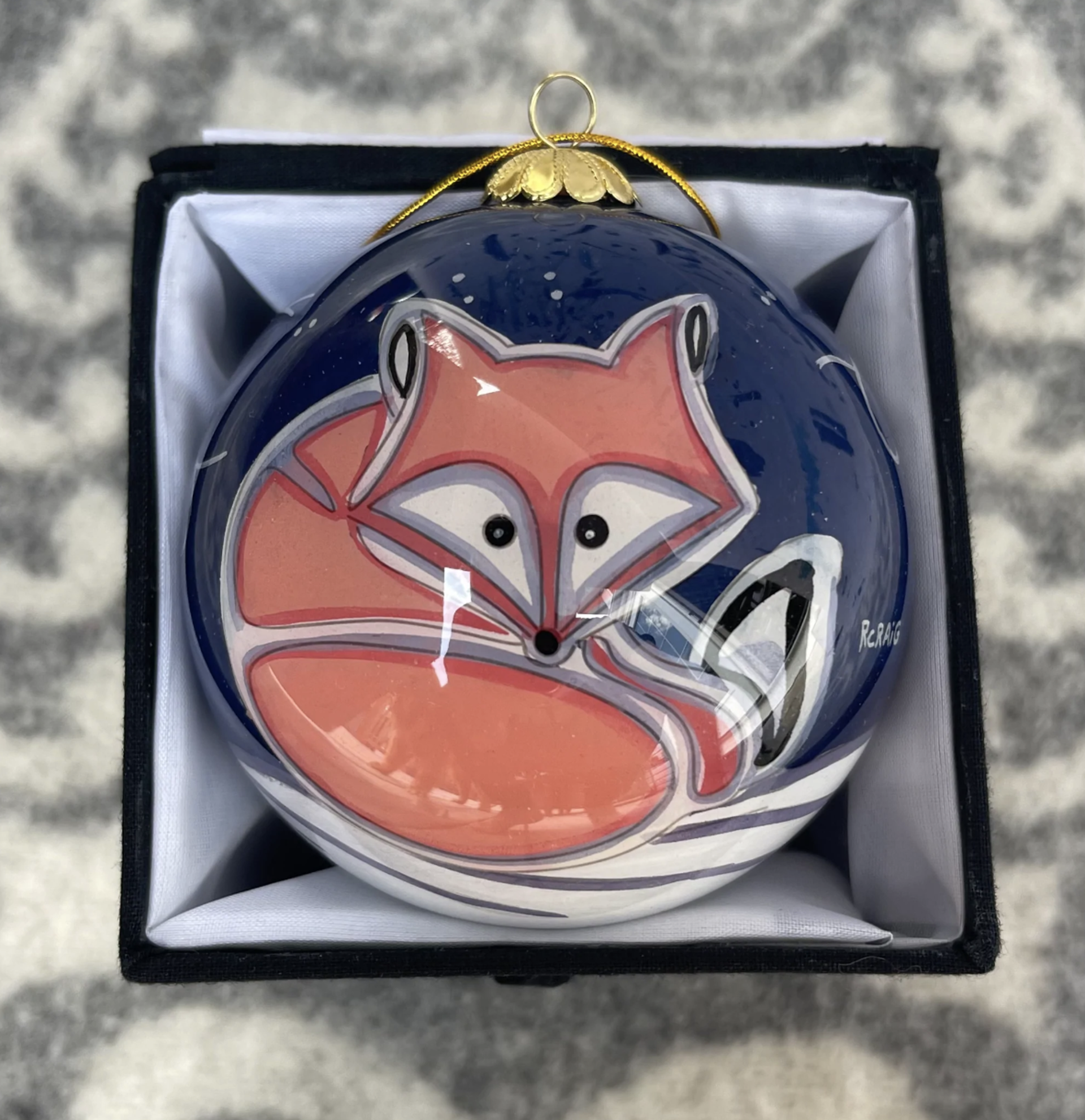 Vixen and the Moon Ornament by Robbie Craig