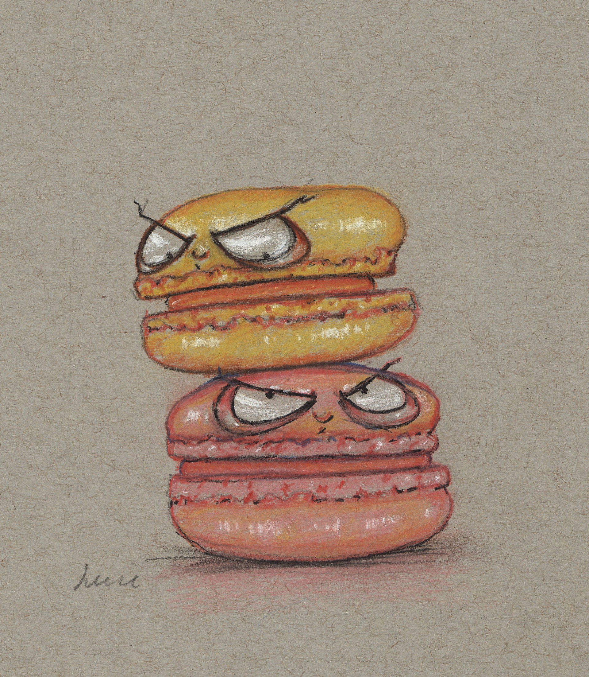 Macaroons of Fury (Giclee on Deckled Paper) G.O. by Liese Chavez