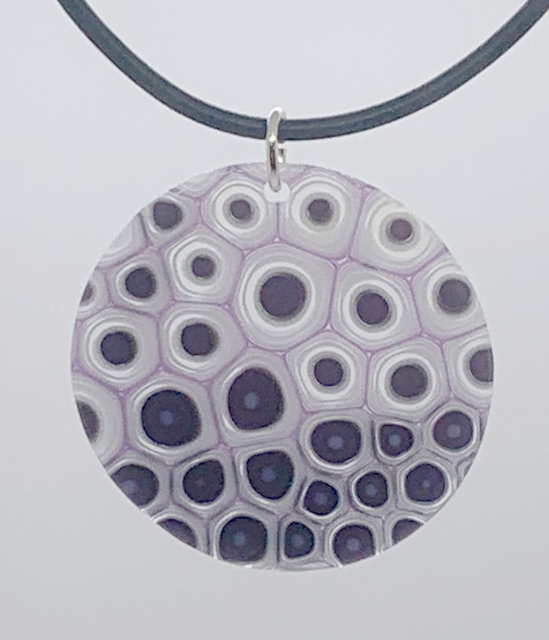 Murrini Round Necklace - Purple by Chris Cox