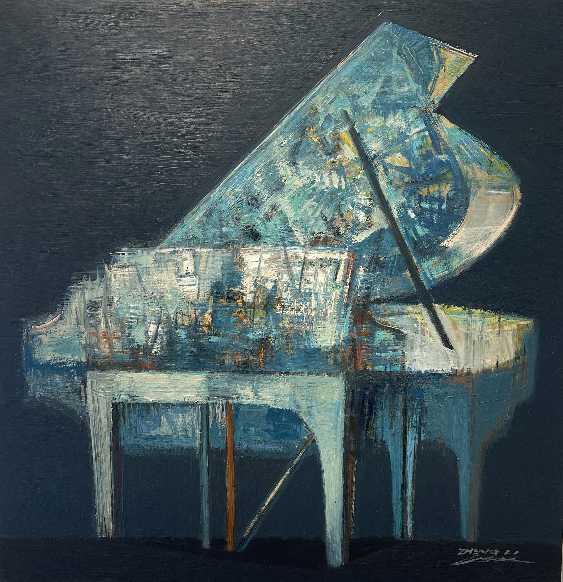 Piano Series Small Navy by ZHENG LI