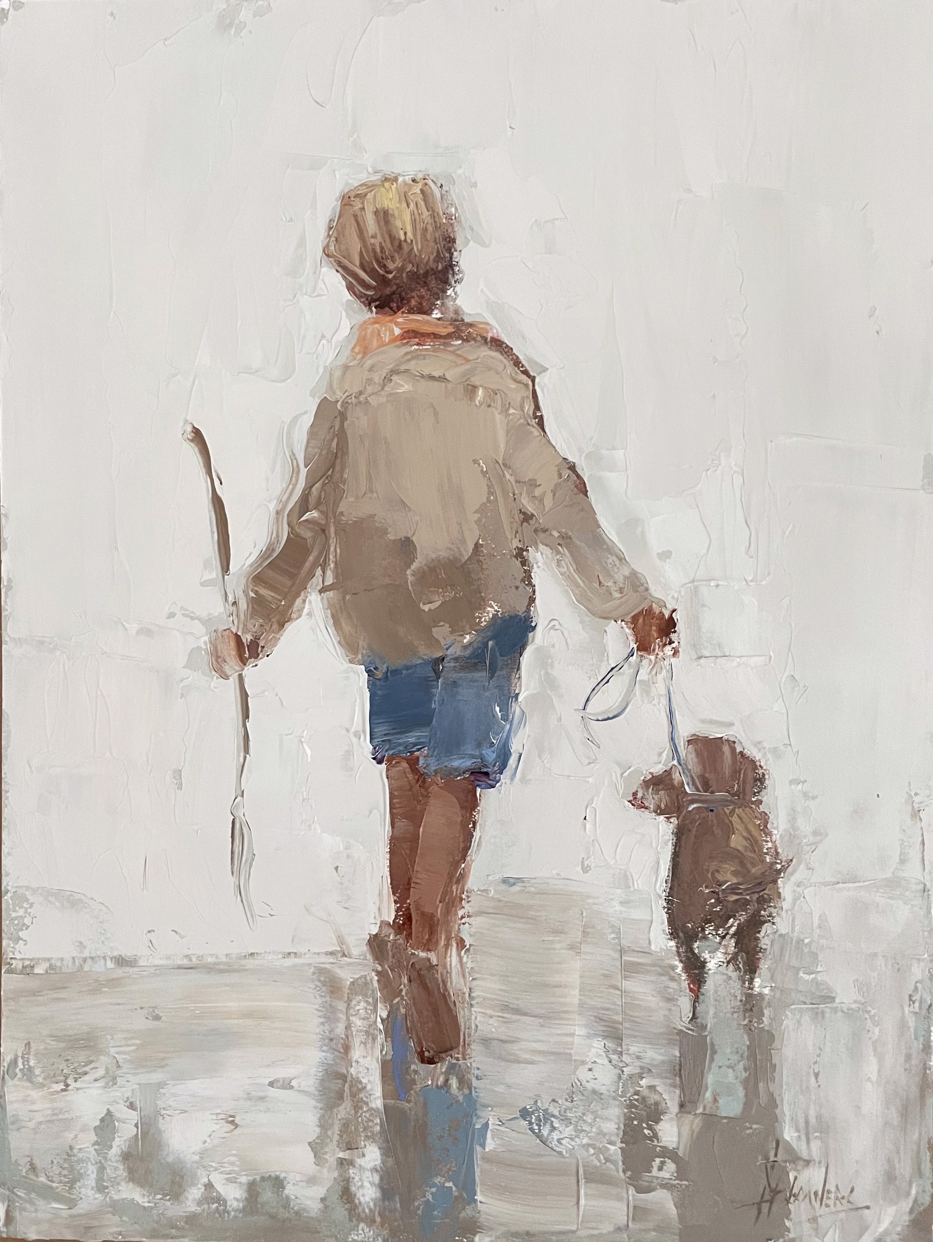 Young Hiker by Barbara Flowers
