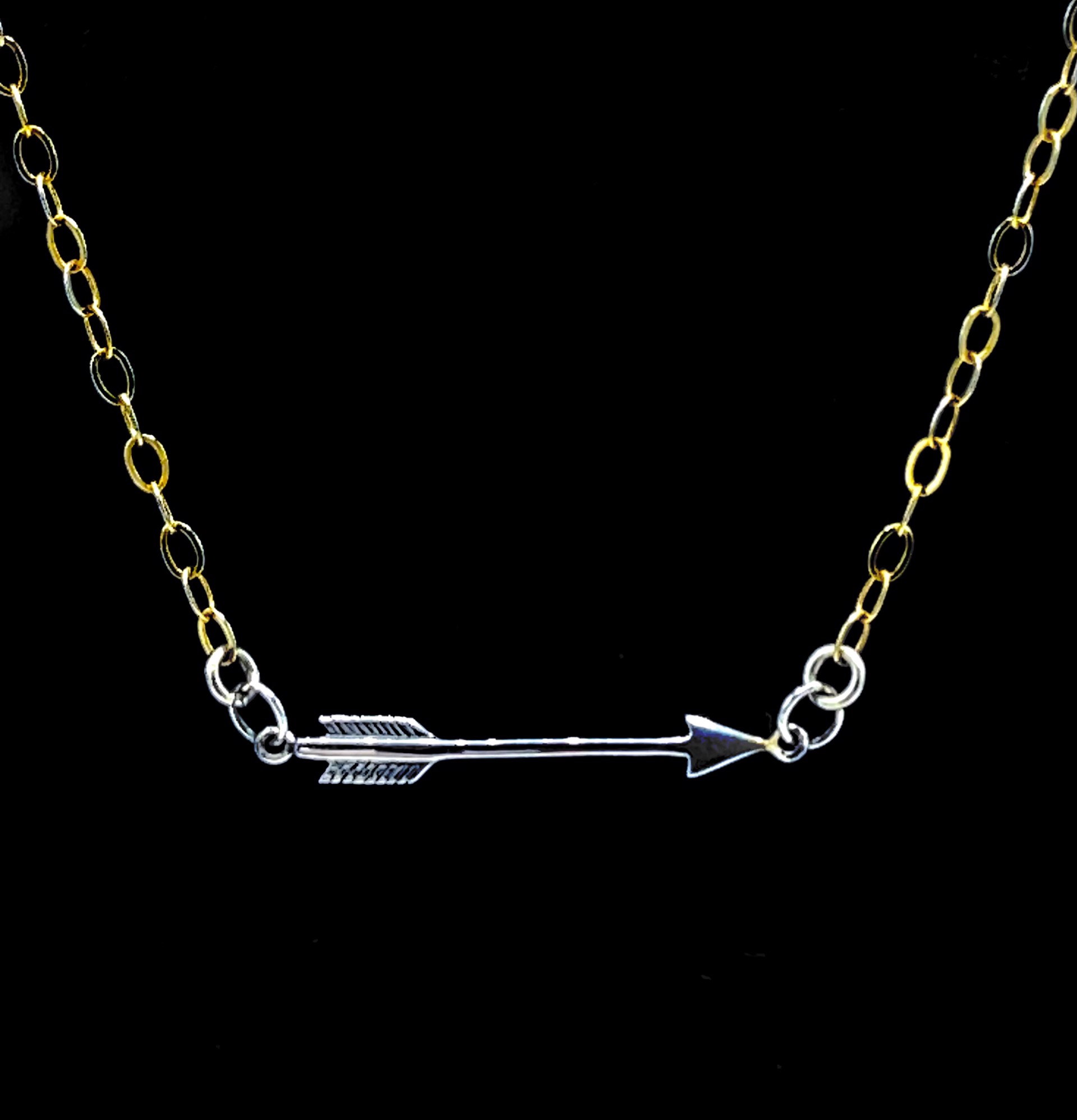 Cupids Arrows Silver & Gold Necklace by Emelie Hebert