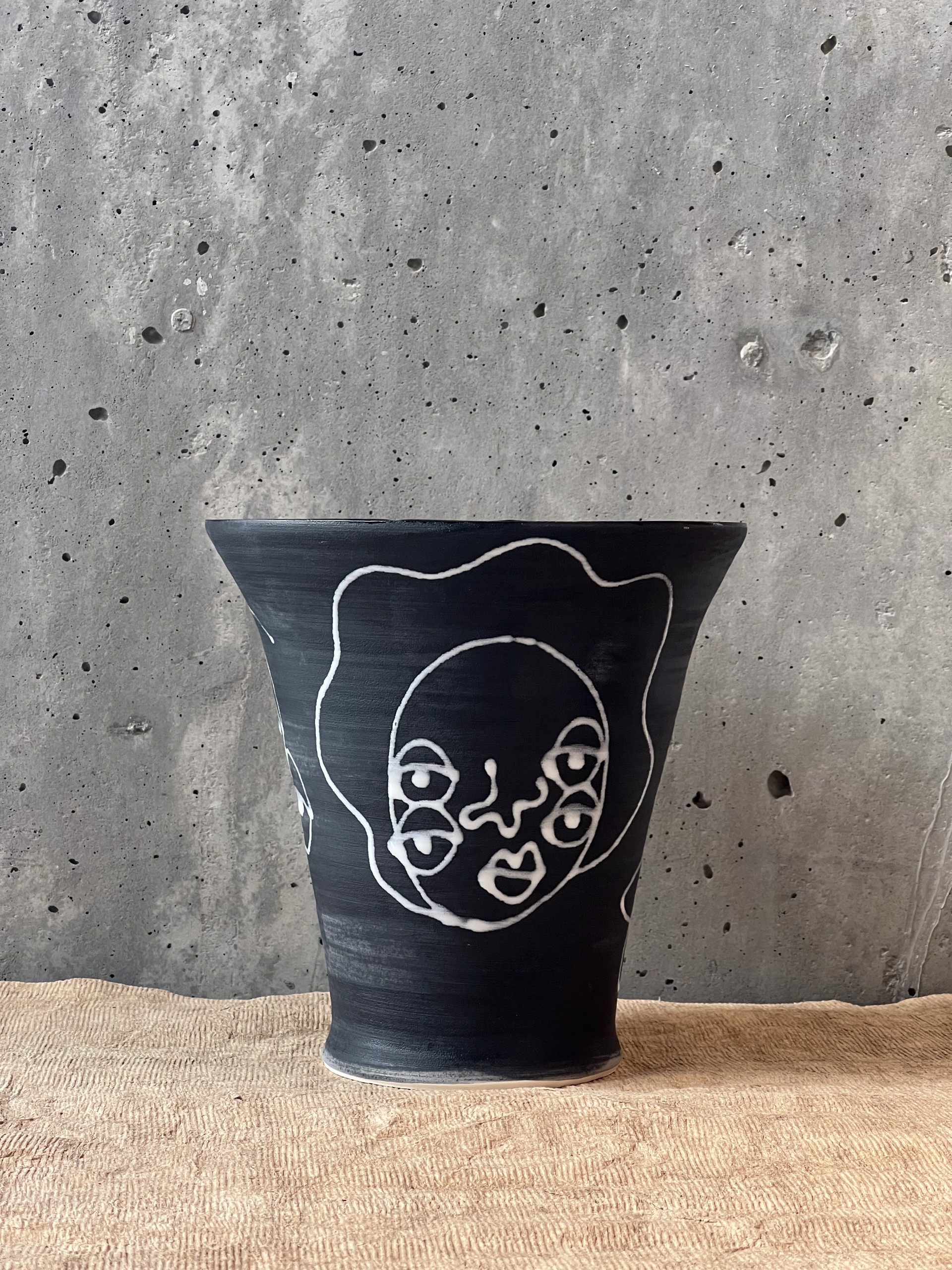 Lady Hummel Black Vase by Sarah Hummel Jones