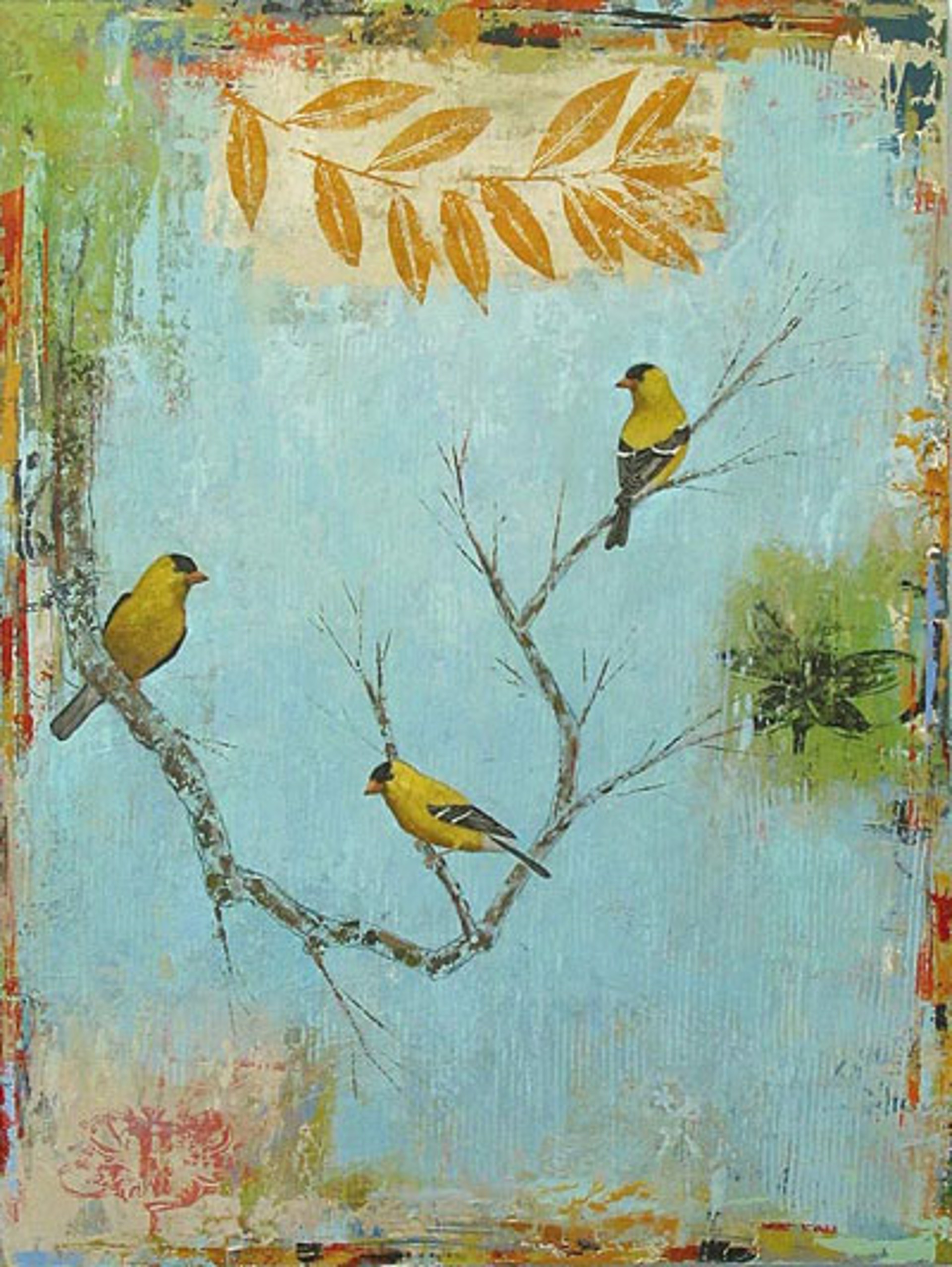 American Goldfinches (#11) by Paul Brigham