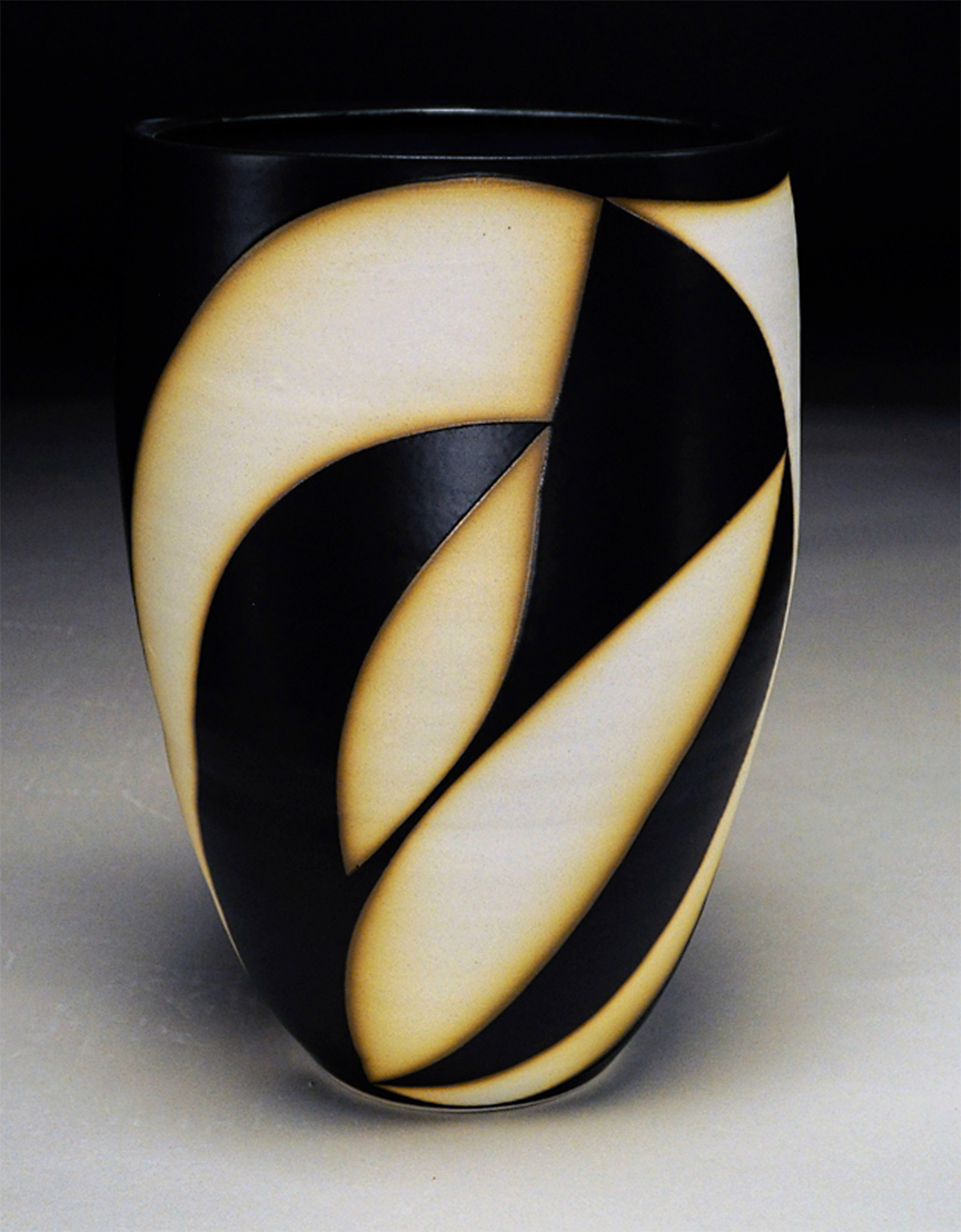 #99, Tall patterned bowl by Nicholas Bernard