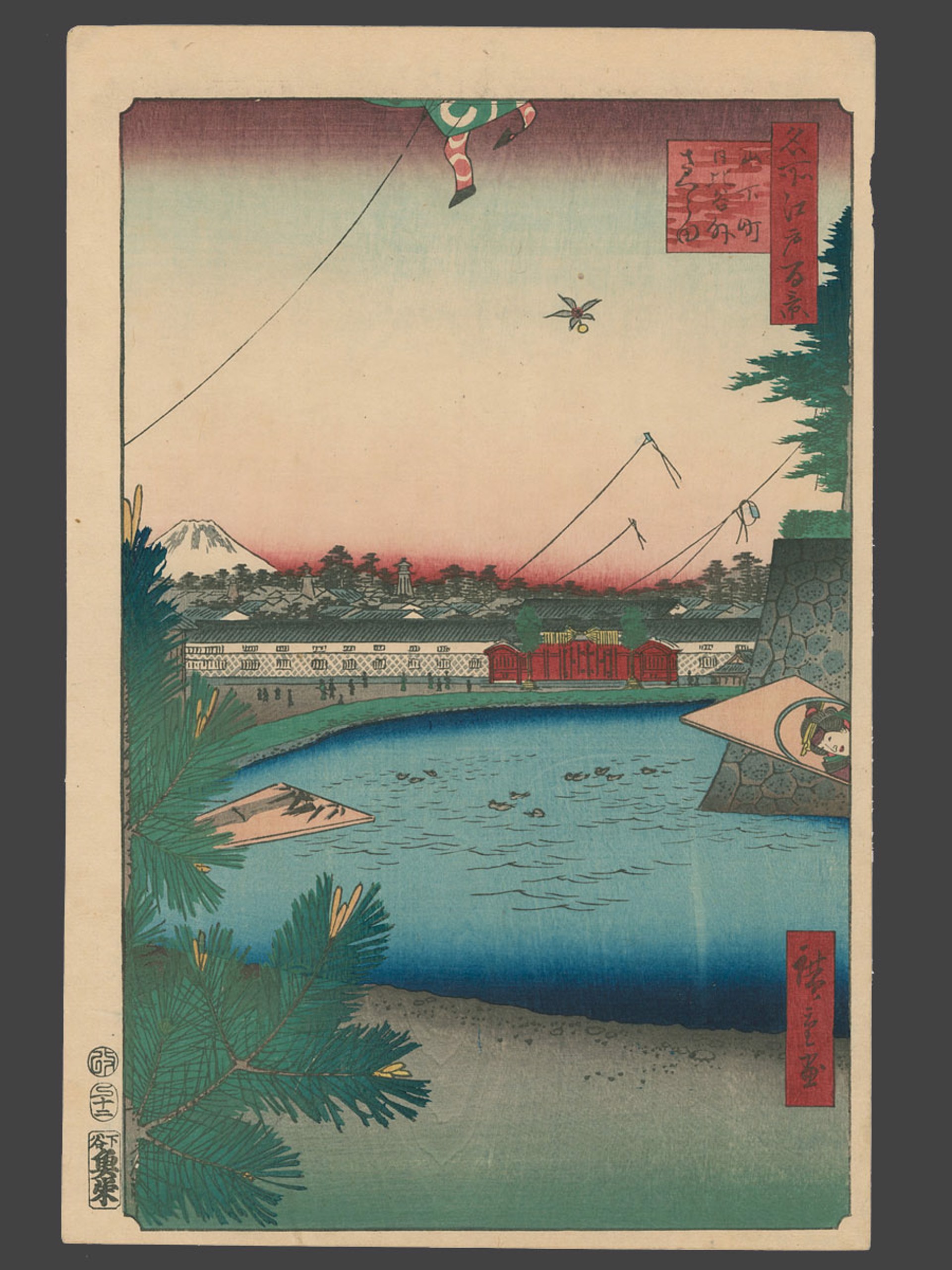 #3 Hibiya and Soto-Sakurada from Yamashita-cho 100 Views of Edo by Hiroshige