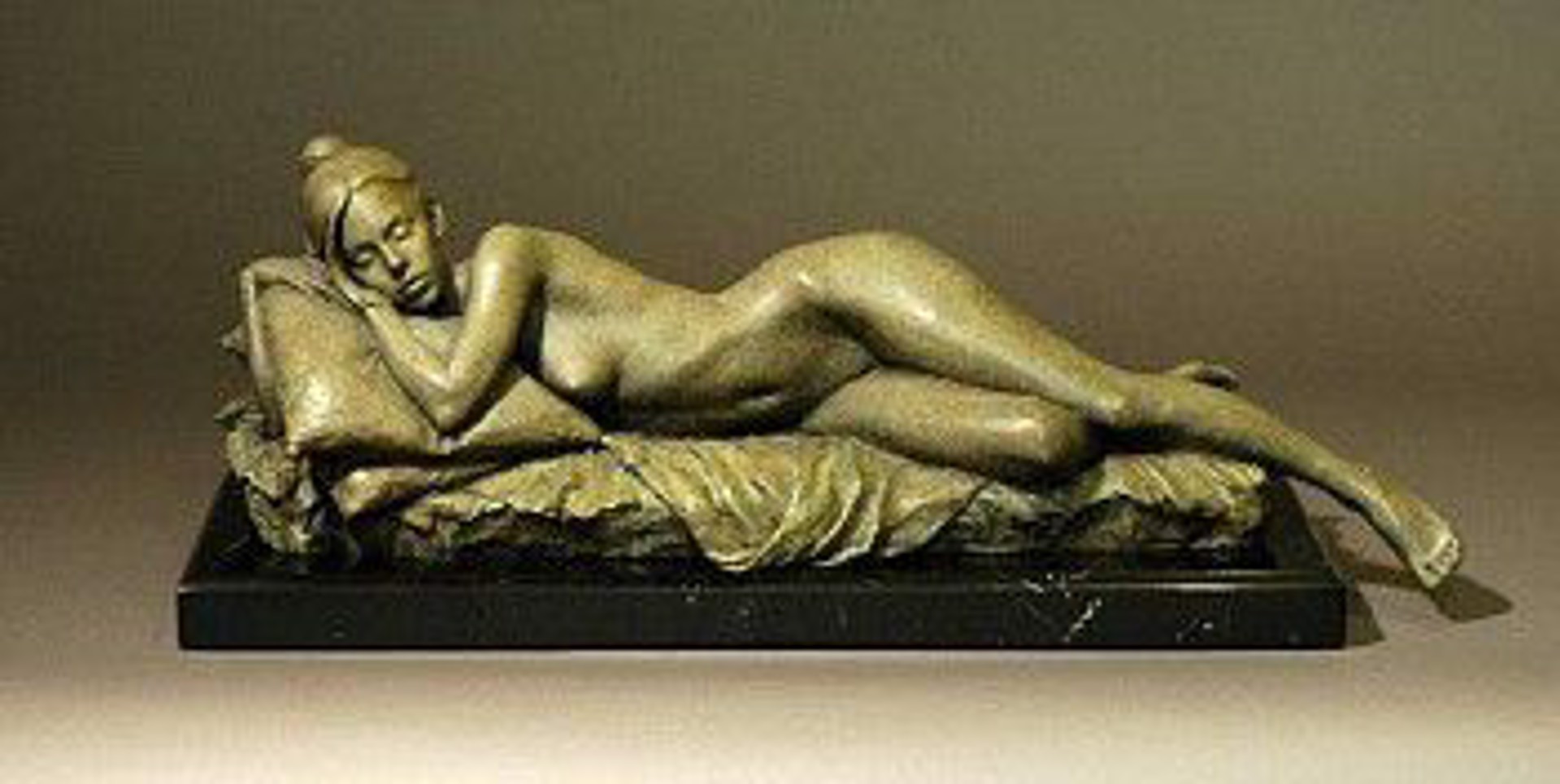 Sleeping Nude  maquette by Karl Jensen (sculptor)