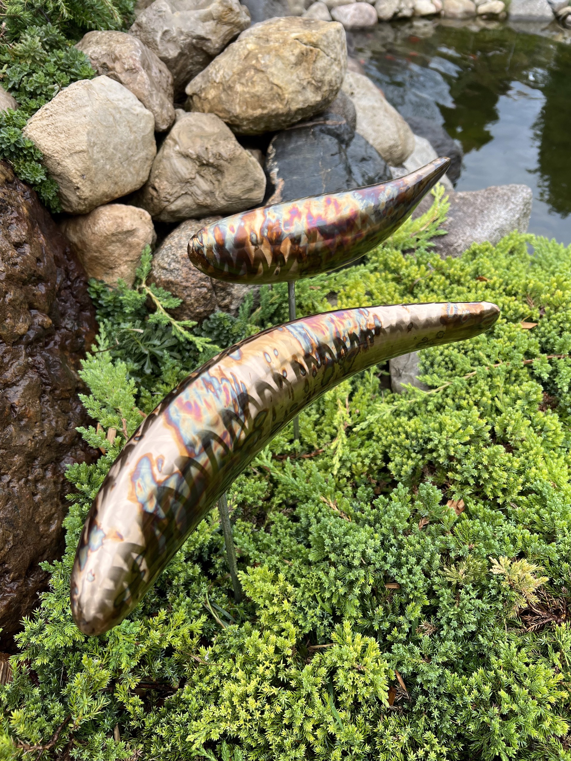 Schooling Fish-Large Bronze by Jesse Meyer