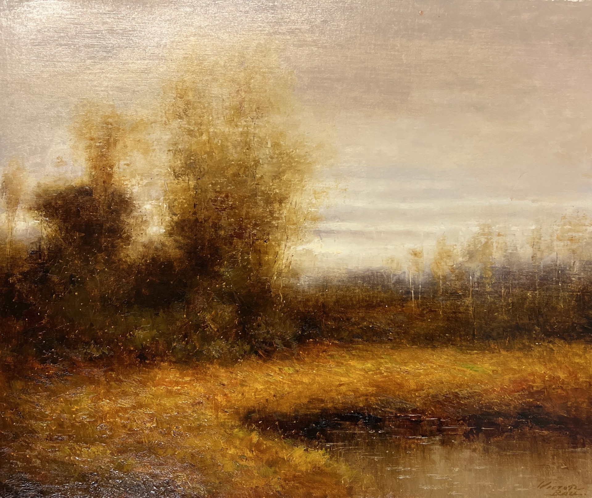 LANDSCAPE IN GOLD TONES by VICTOR BALL