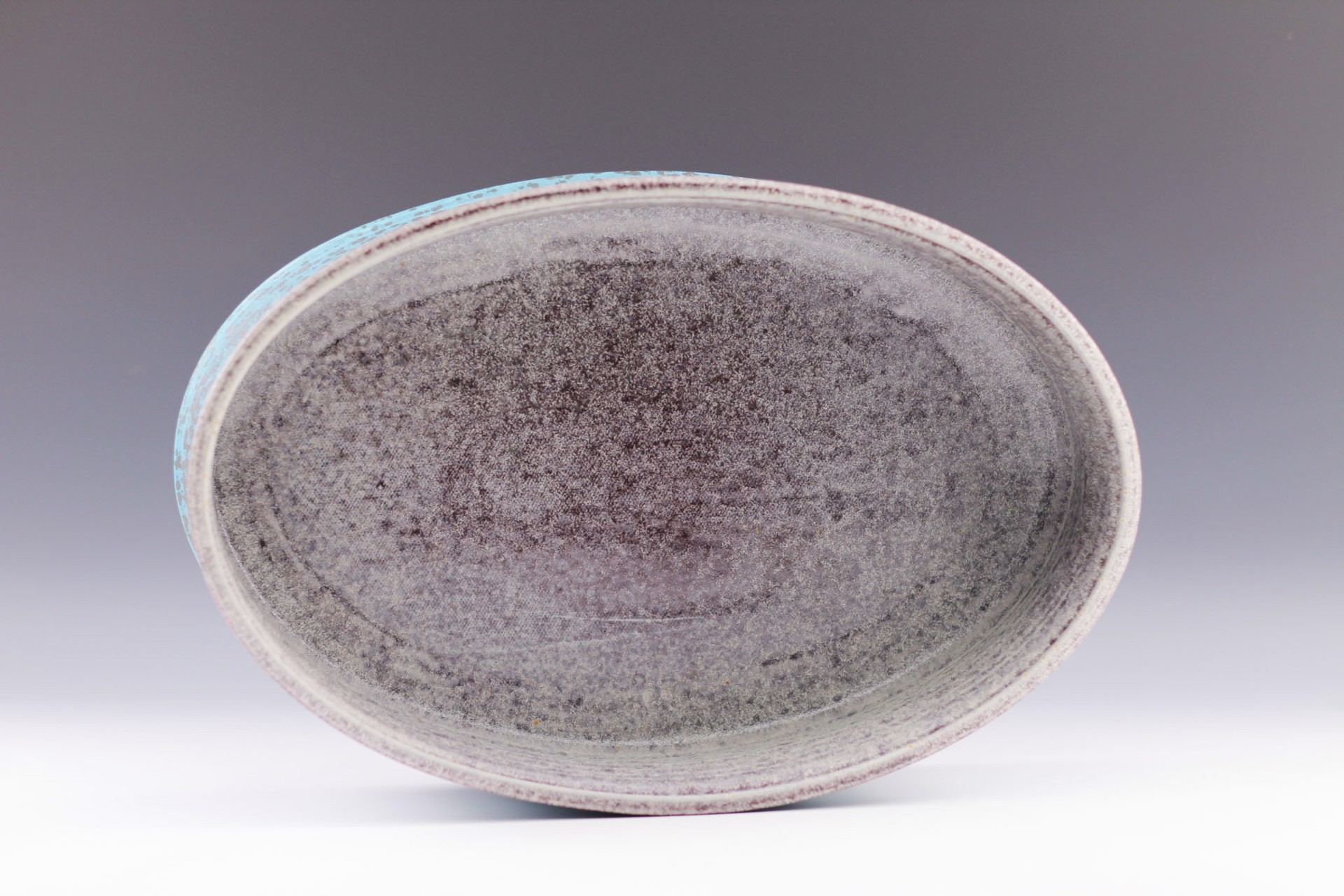 Turquoise Mauve Oval Platter by Winthrop Byers