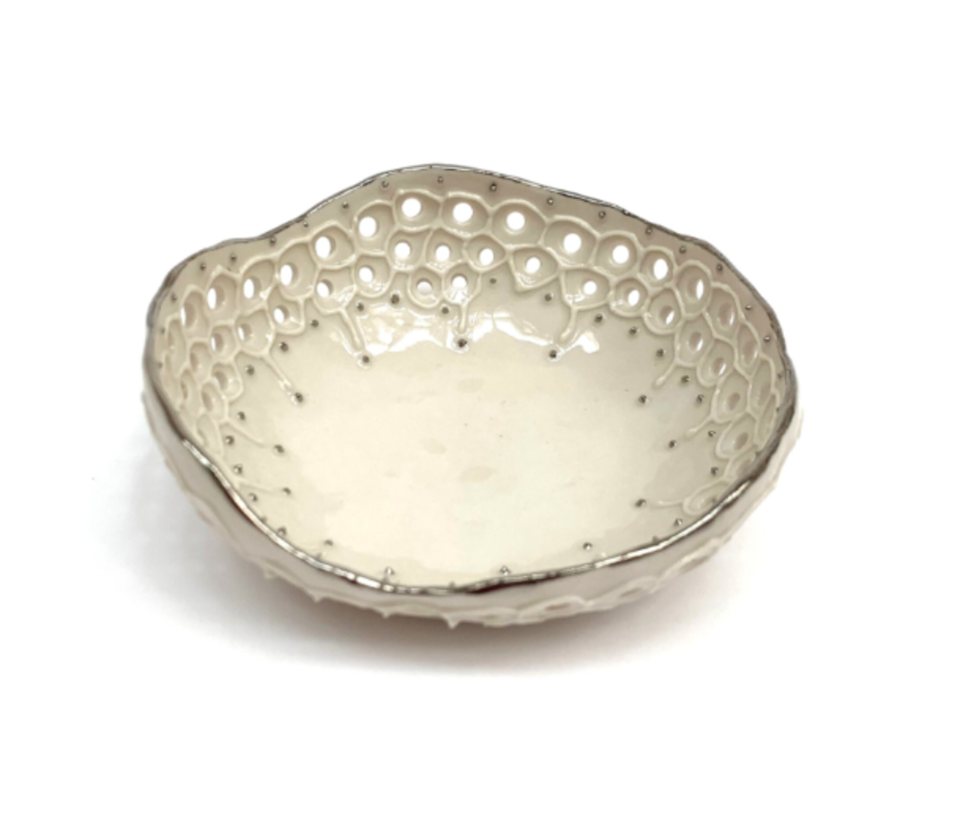 Small Lacy Silver Bowl (1) by Maria Bruckman