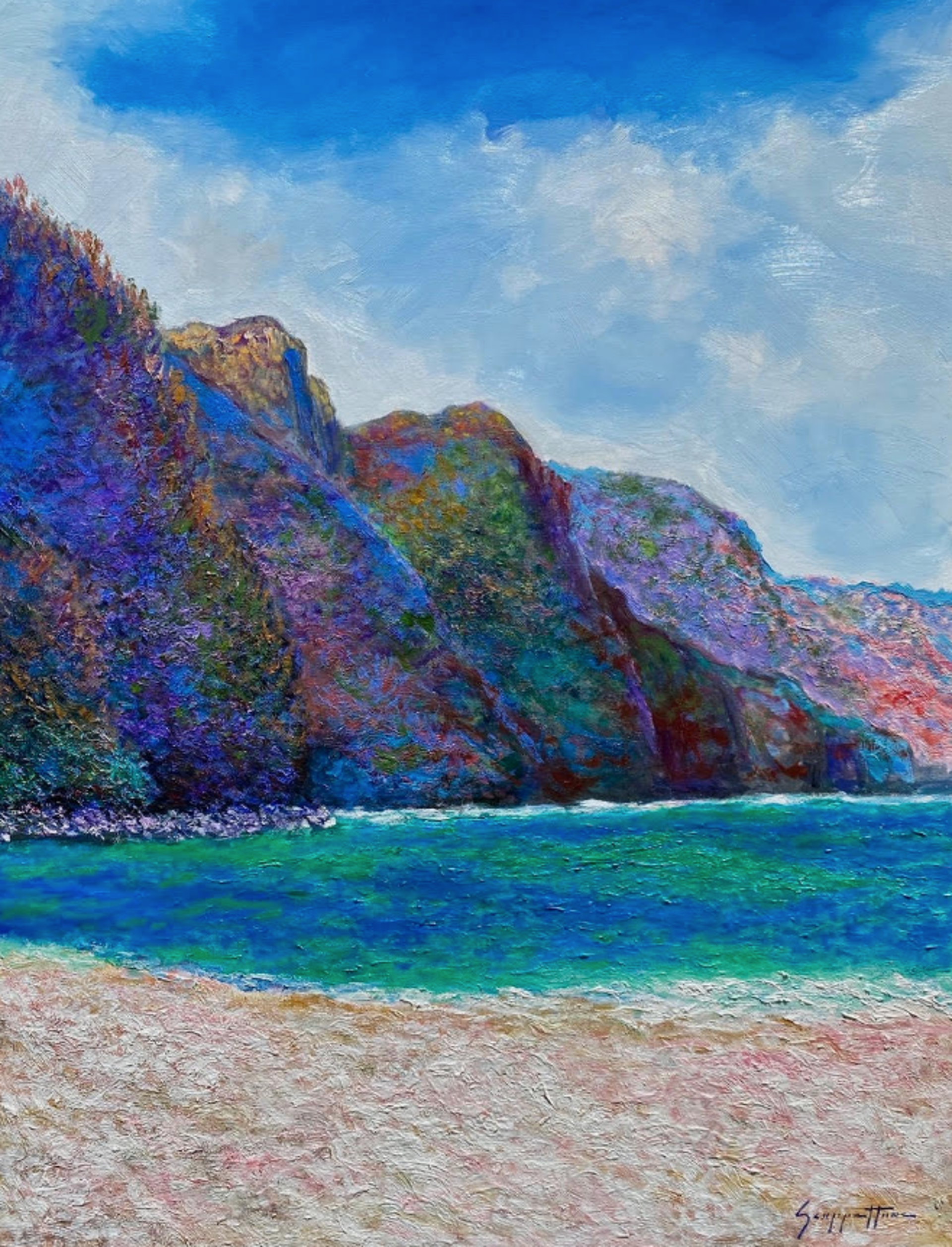 Napali Cliffs at Ke’e Cove by James Scoppettone