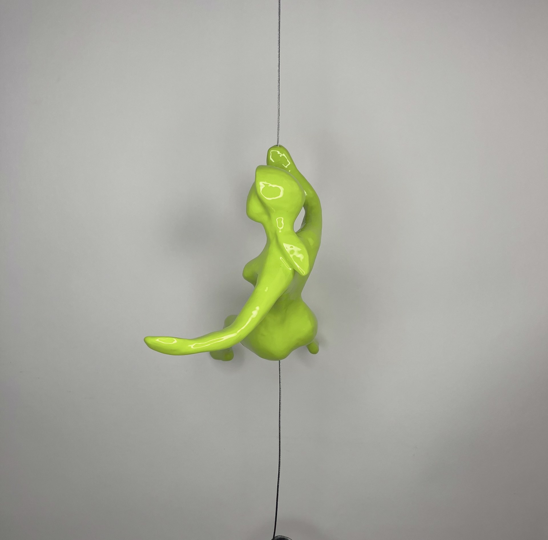 Female Climber 15-R ~ Position 15 in Color Lime Green by Ancizar Marin