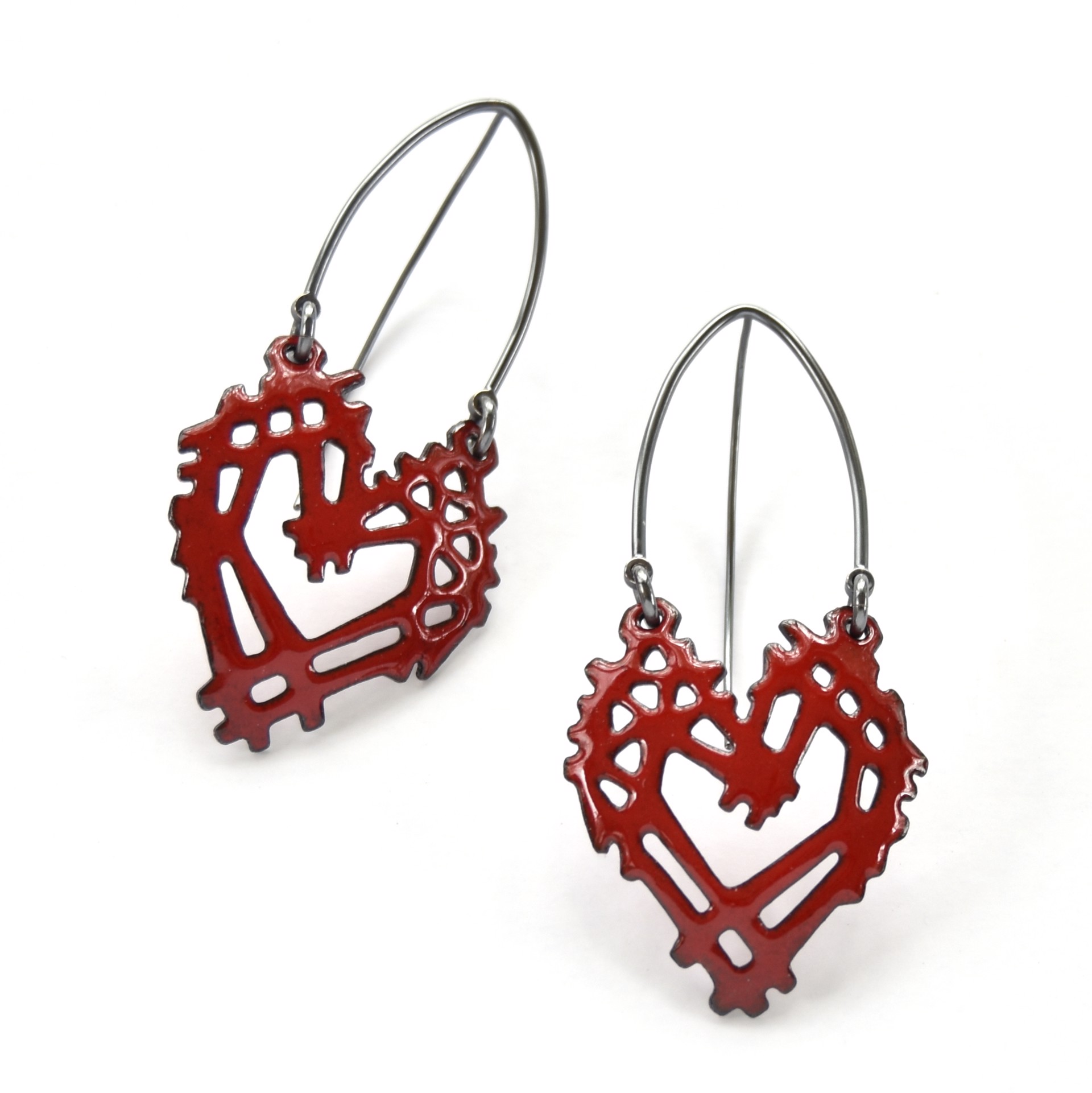 Stick & Stone Heart Earrings Earrings by Joanna Nealey