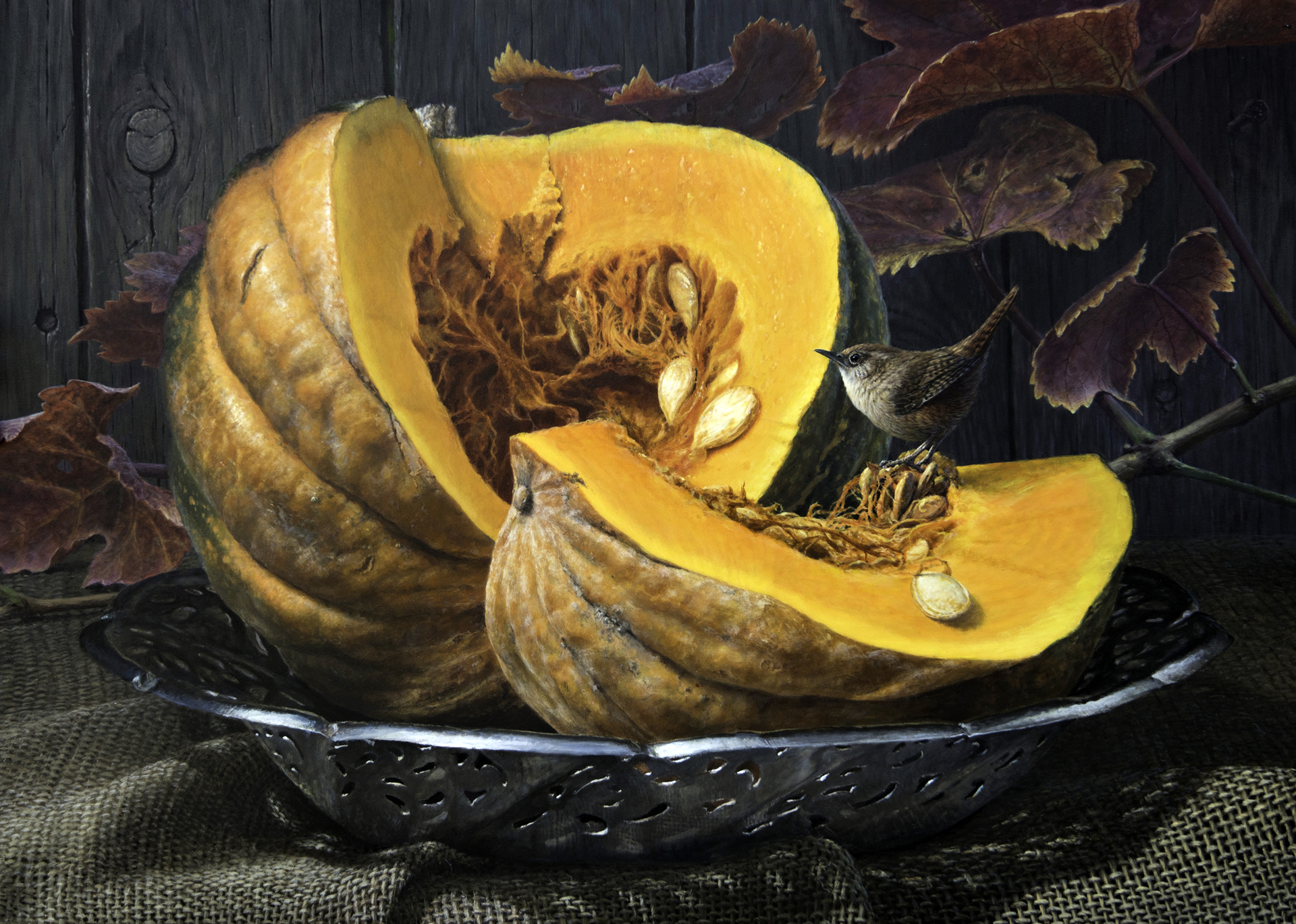 Zapallo y Ratona (Pumpkin and Wren) by Oscar Campos