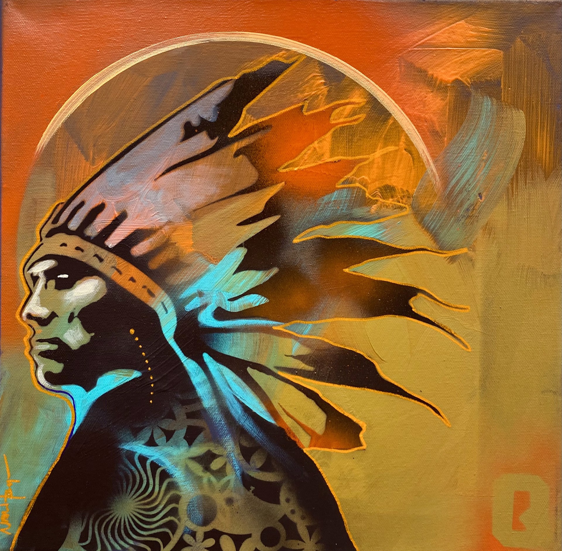 Quanah/Sunrise Warbonnet by Nocona Burgess