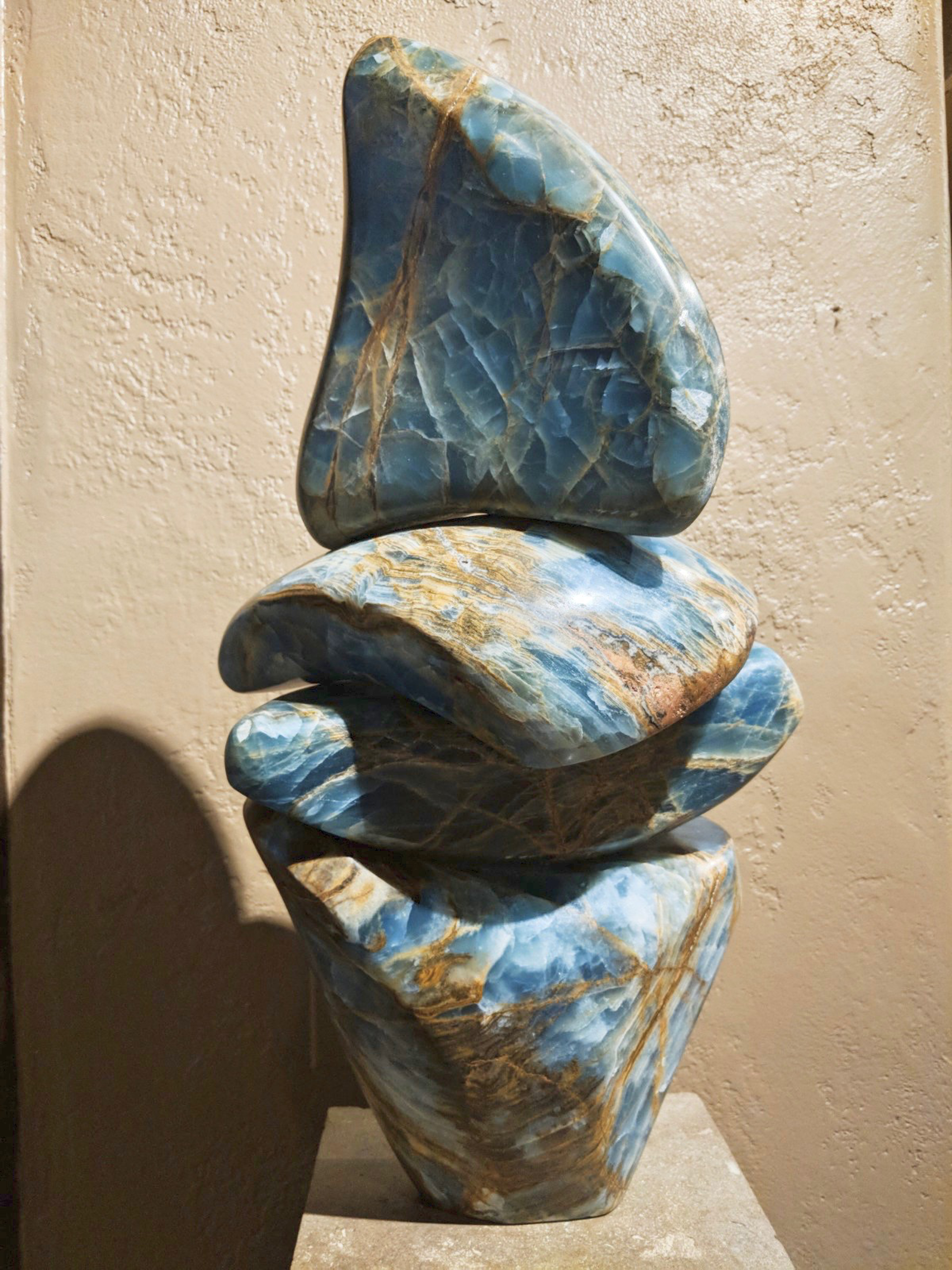 Stacked Blue Figure II by Steven Lustig