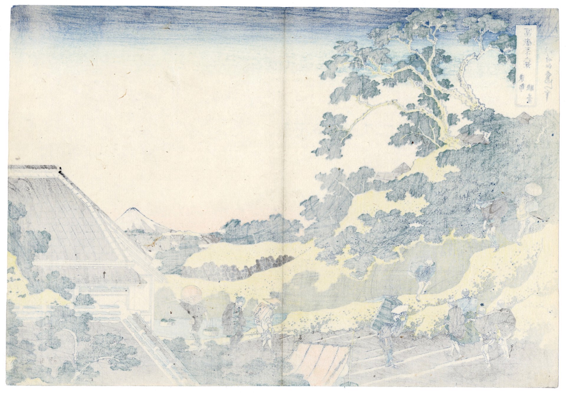 Surugadai in Edo by Hokusai