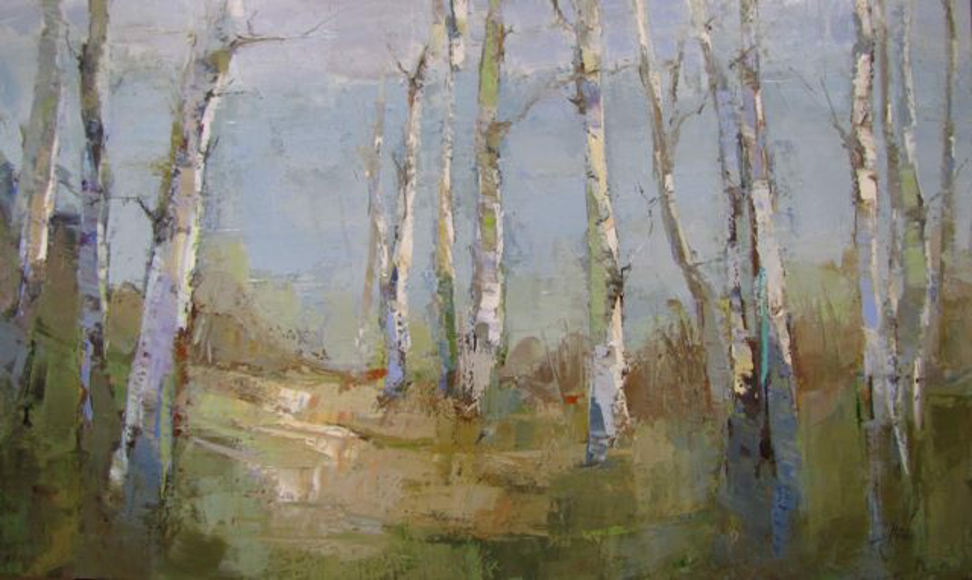 Path Among Birch by Barbara Flowers