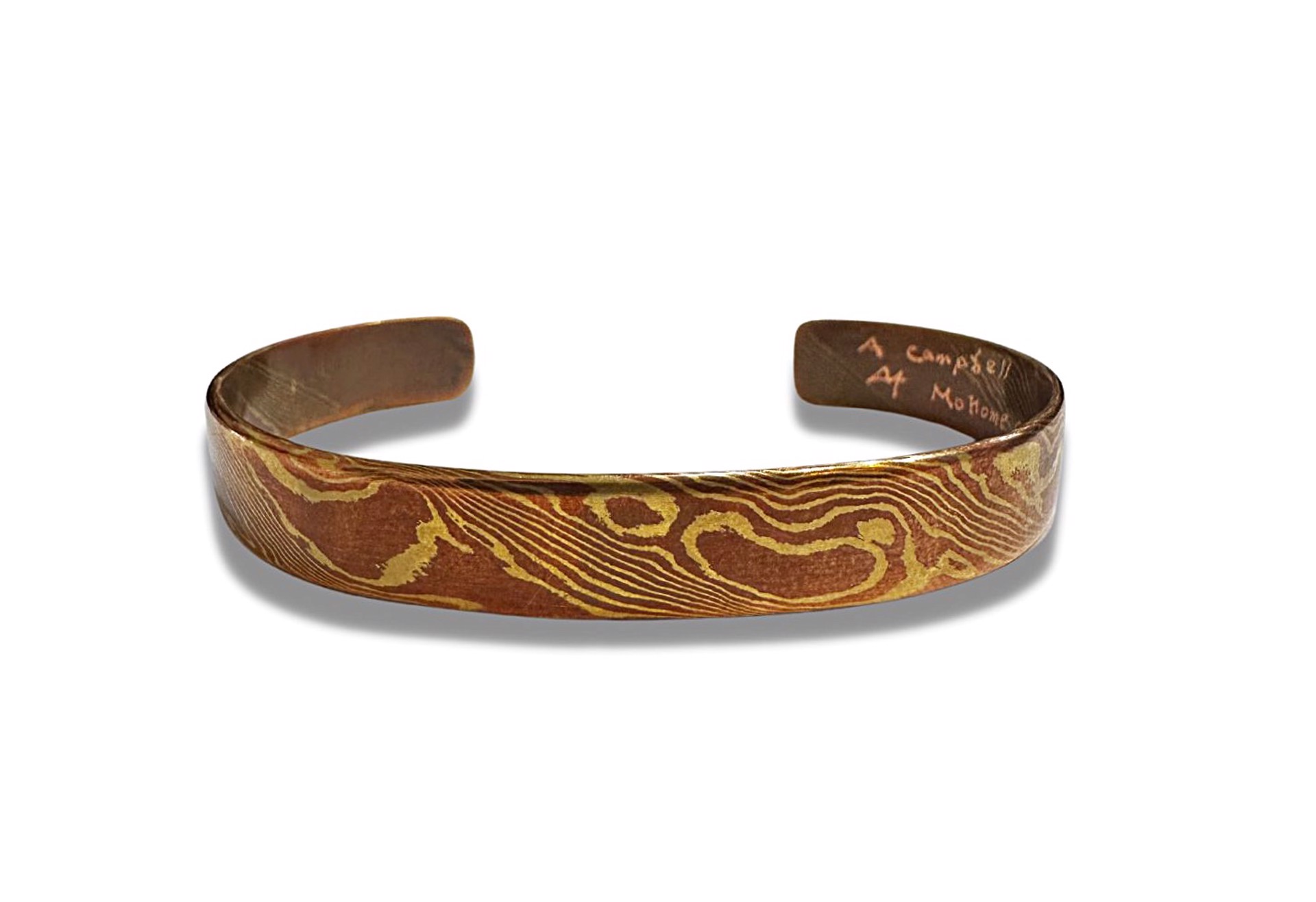 Cuff - Mokume Gane AC 331 by Annette Campbell