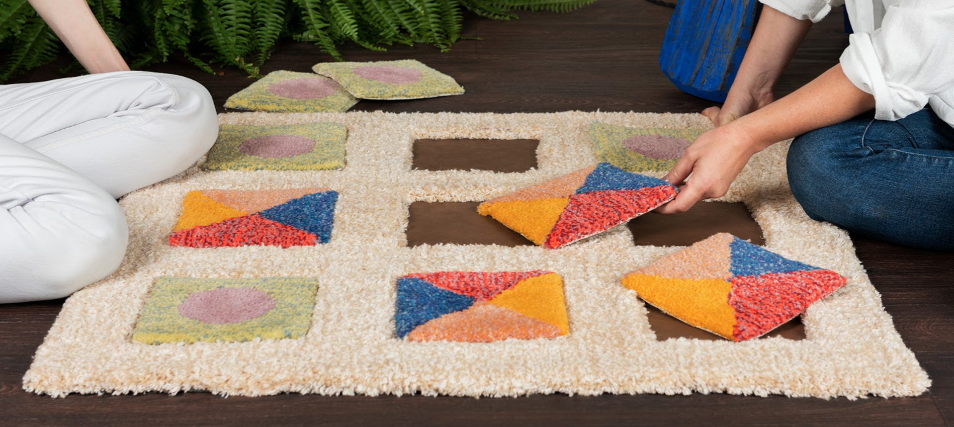 Tic Tac Toe Rug by Ellie Richards