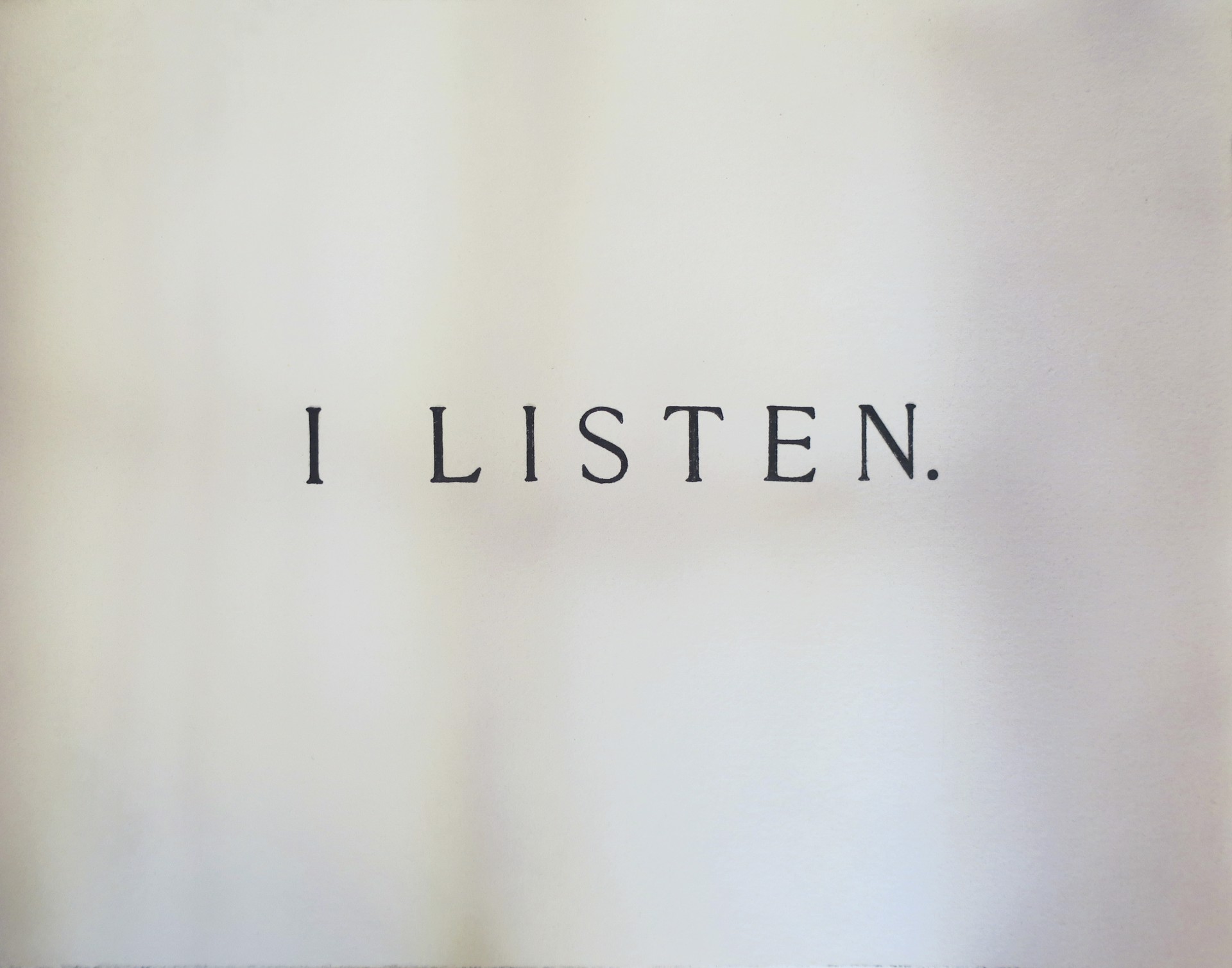 "I Listen" by Nathan Abels