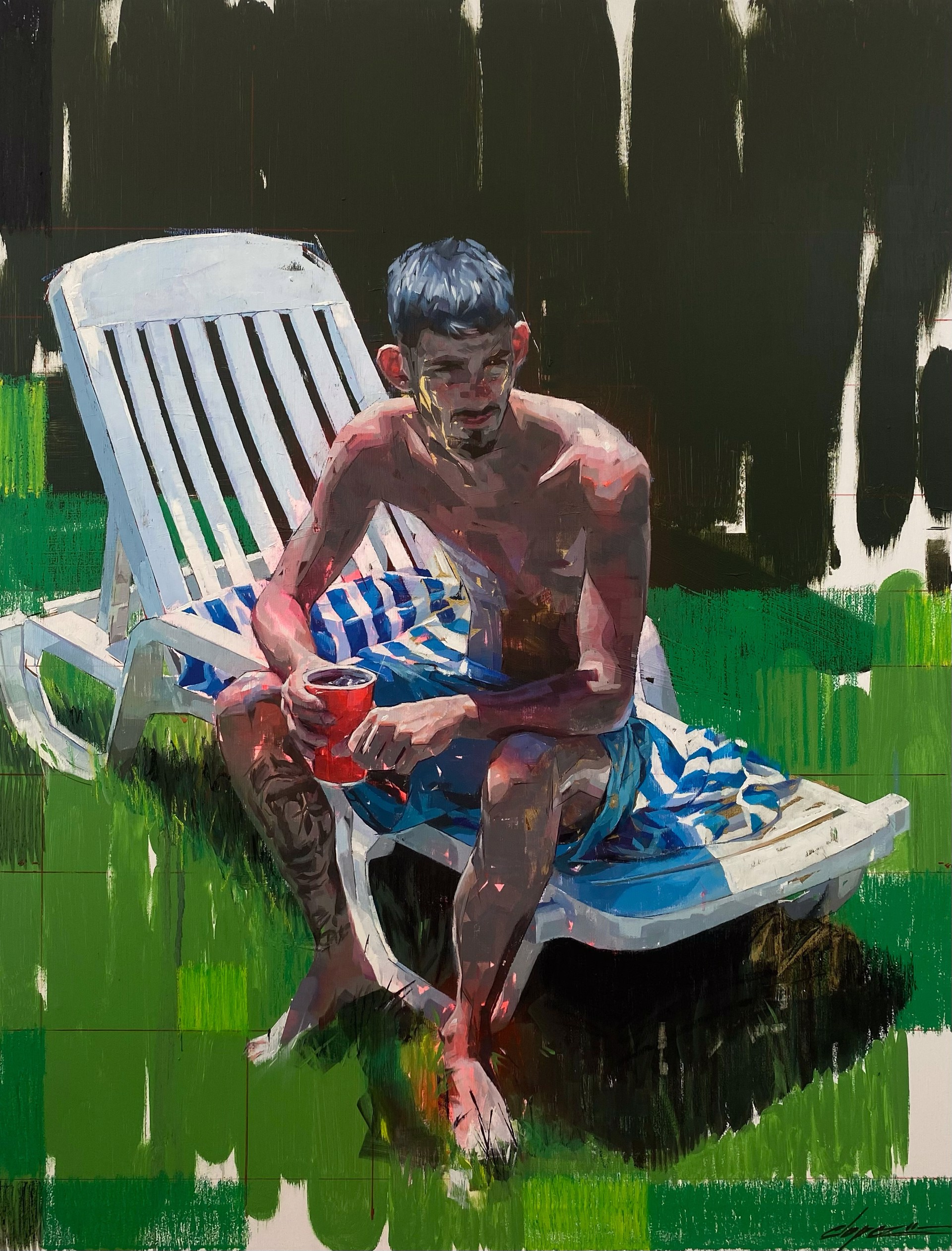 Sergio in the Pool by Conrado López