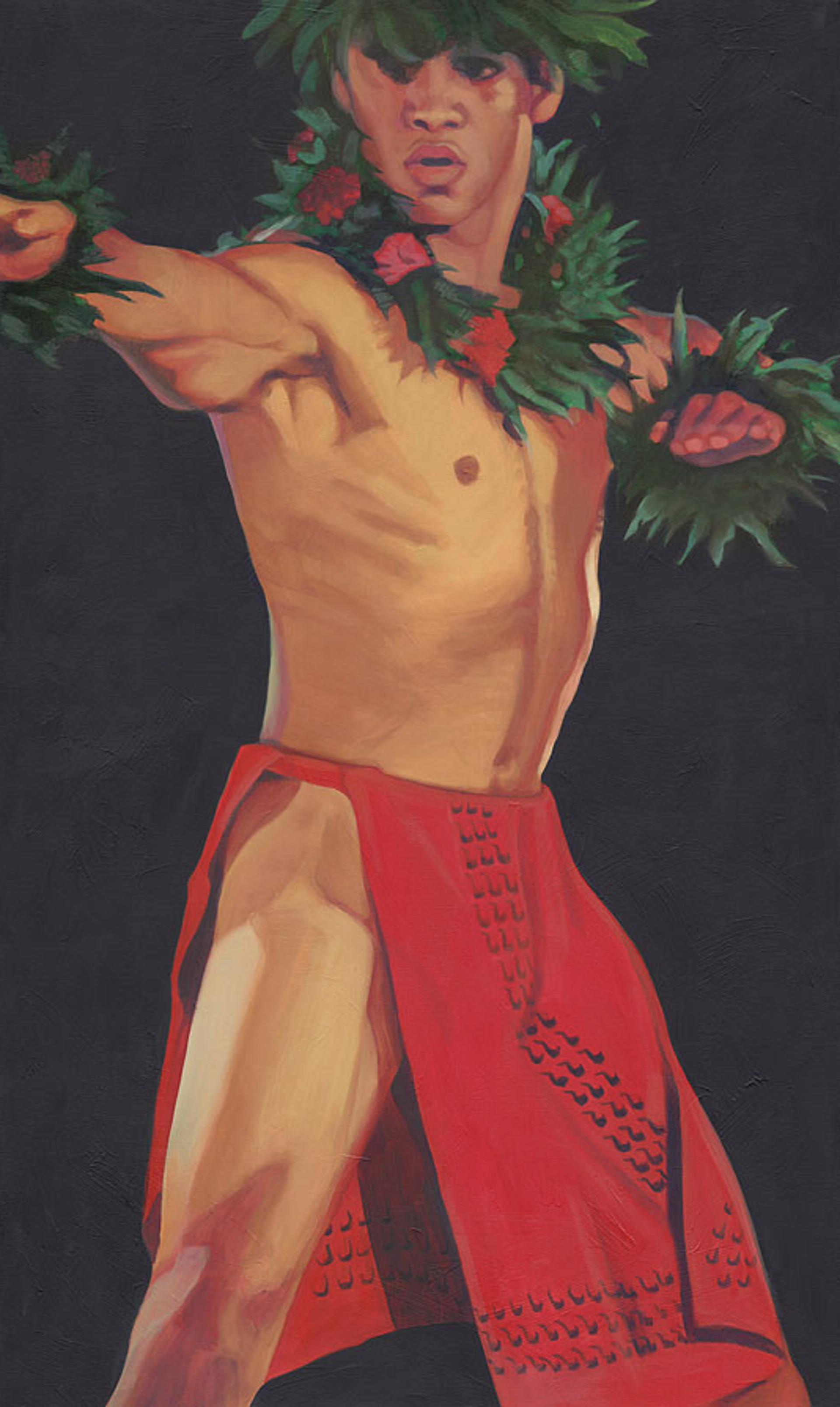 Hula Kane in Red by Suzy Papanikolas