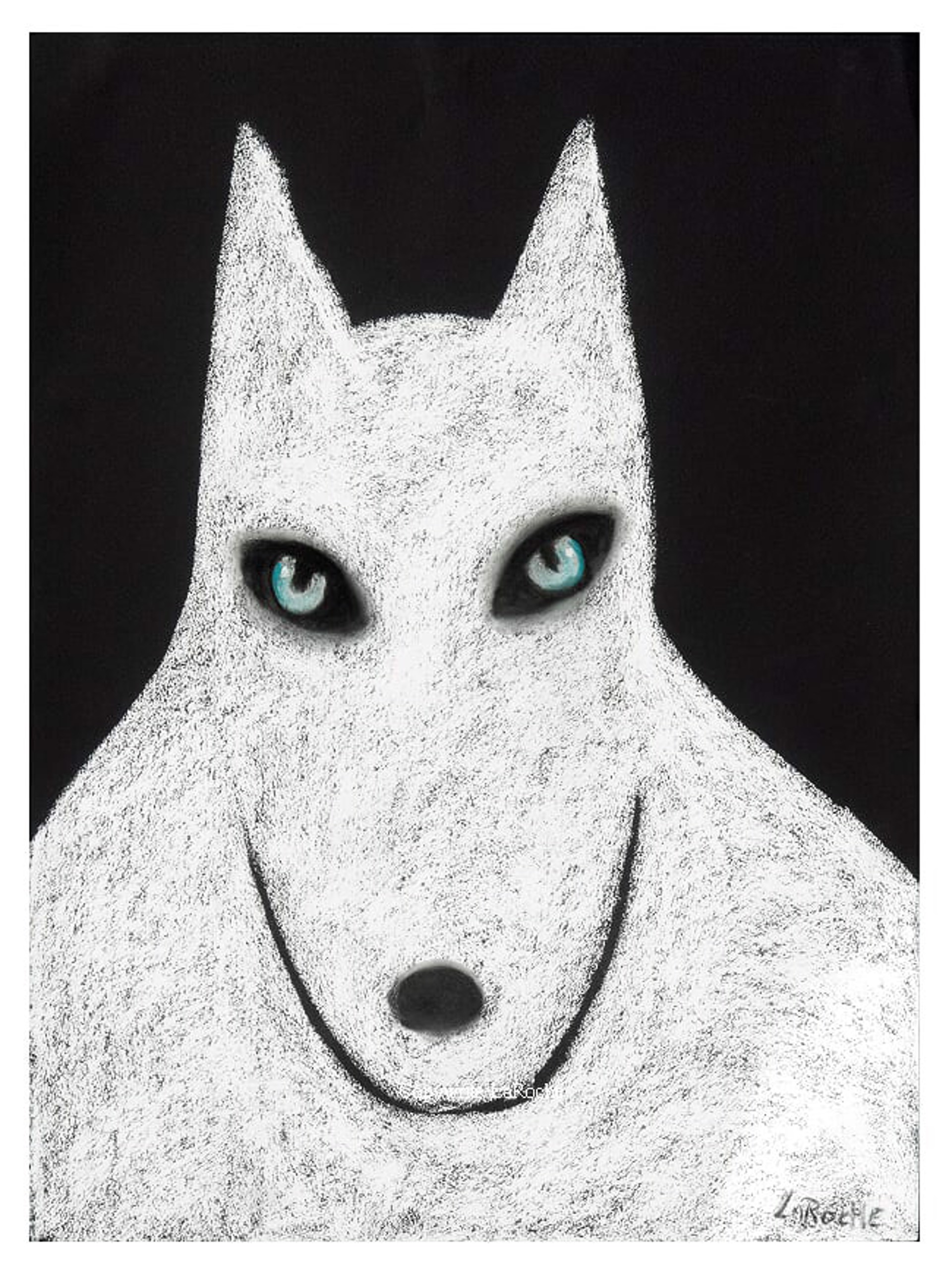 WHITE SHAMAN WOLF by Carole LaRoche