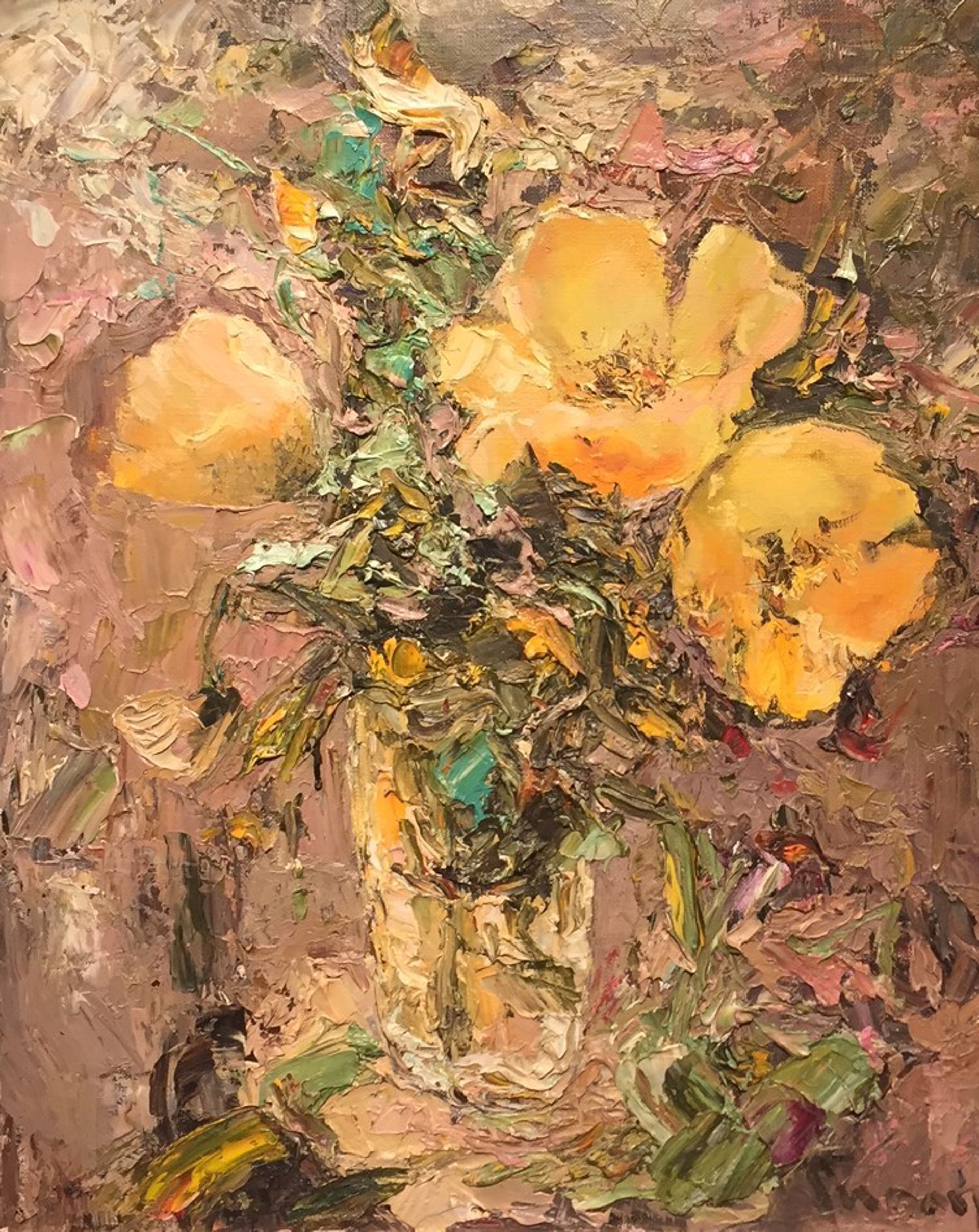 Yellow Flowers by Tuman Zhumabaev