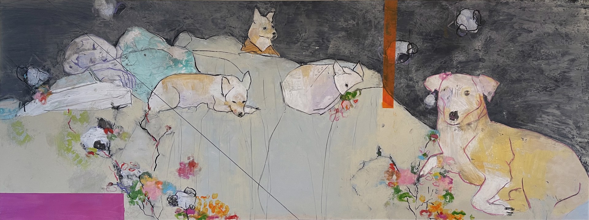 Assemblage avec une mère etquatre chiens, Collaboration with Lisa Di Stefano by George Marks