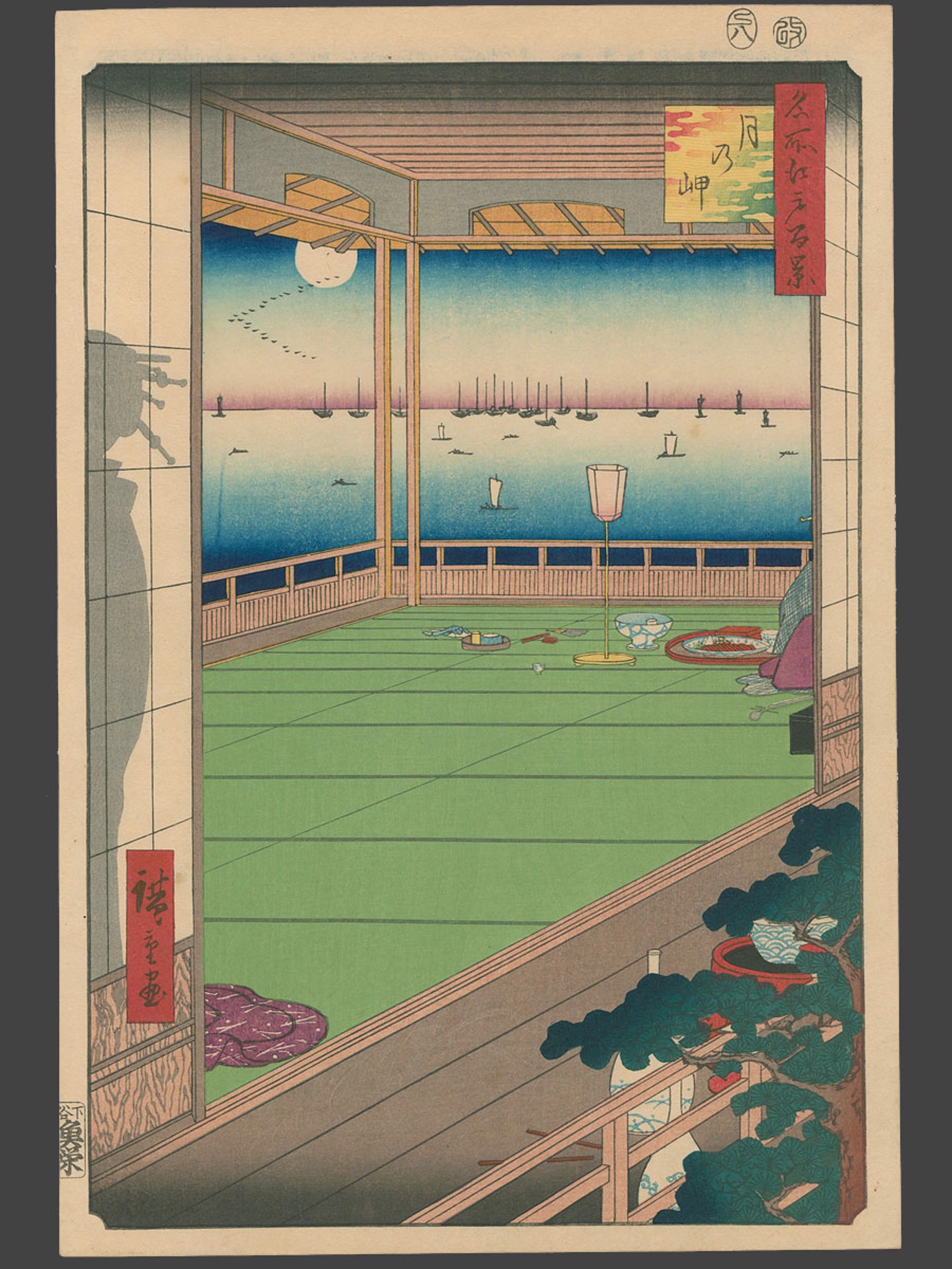 #82  The Moon Headland 100 Views of Edo by Hiroshige