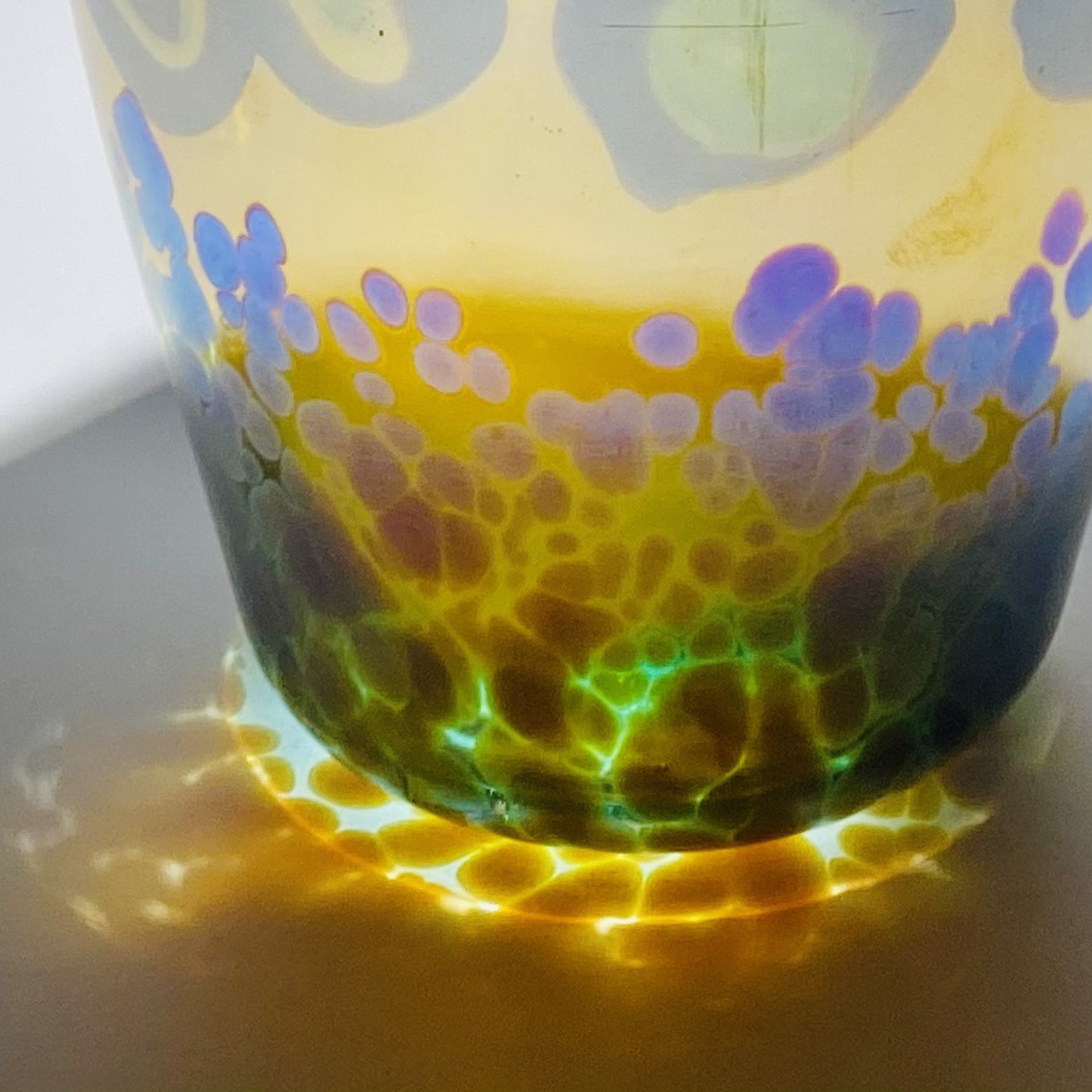 Vase-Fumed Gold Millefiori, JG4 by John Glass