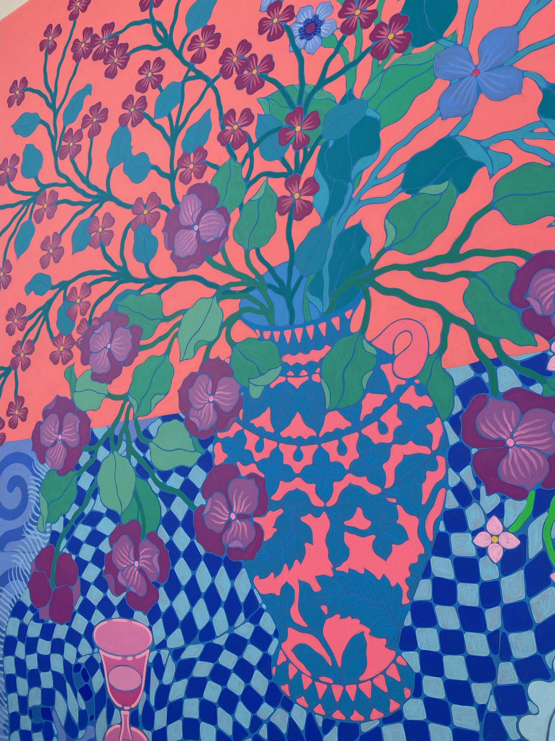 Too Many Peaches with Swirl Tiles by Sarah Ingraham