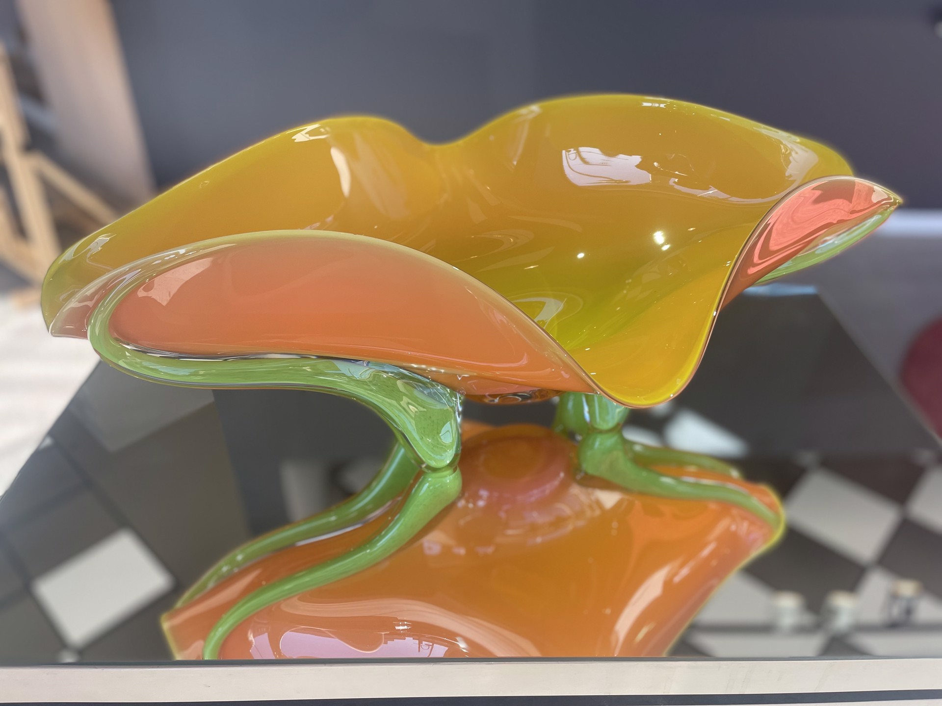 Tropical Bowl - Apricot with Lime by Ed Branson