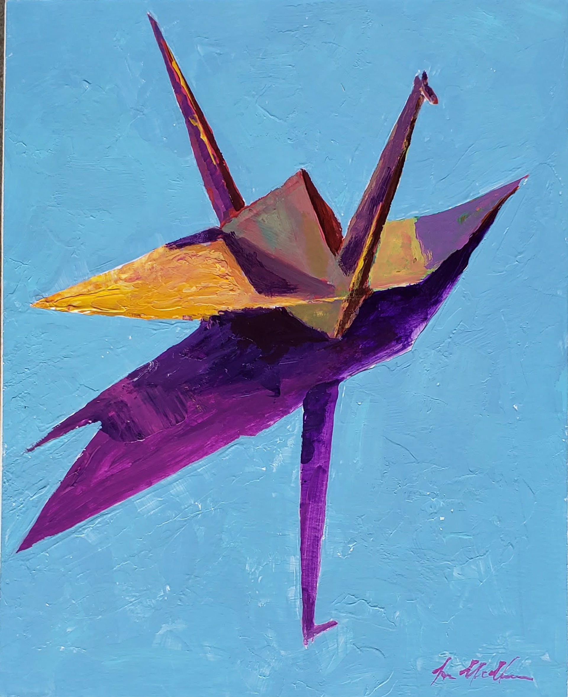 Crane in Purple by Joe Mullican