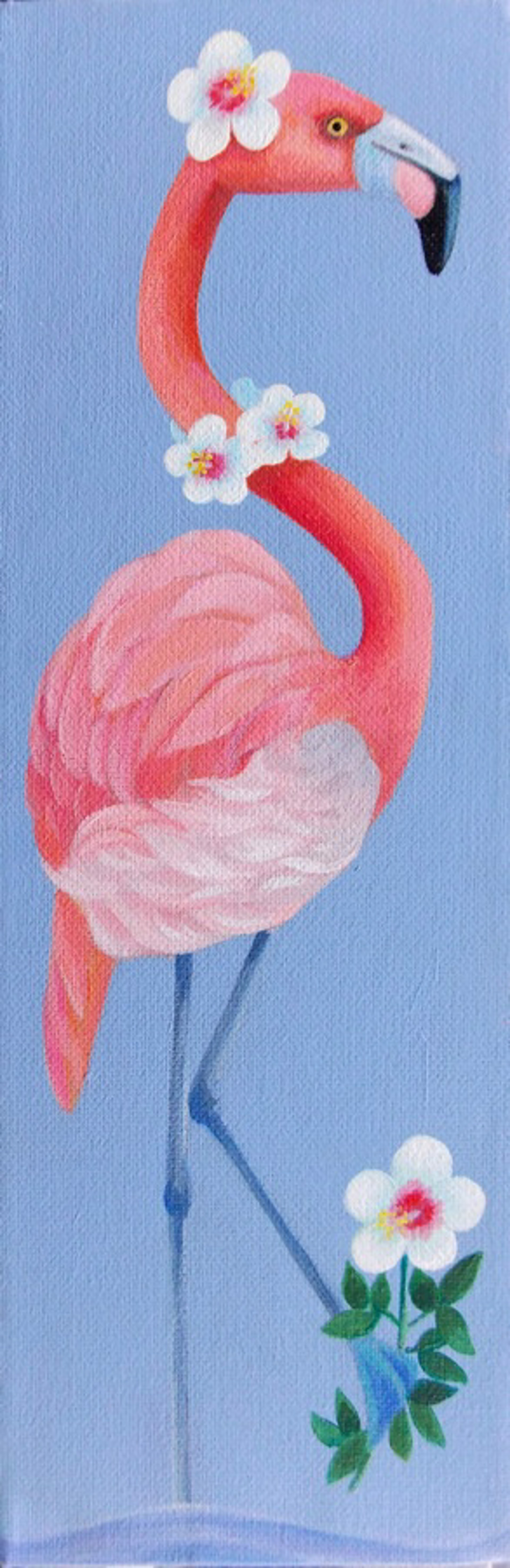 Flamingo White Hibiscus by Lisa Shimko